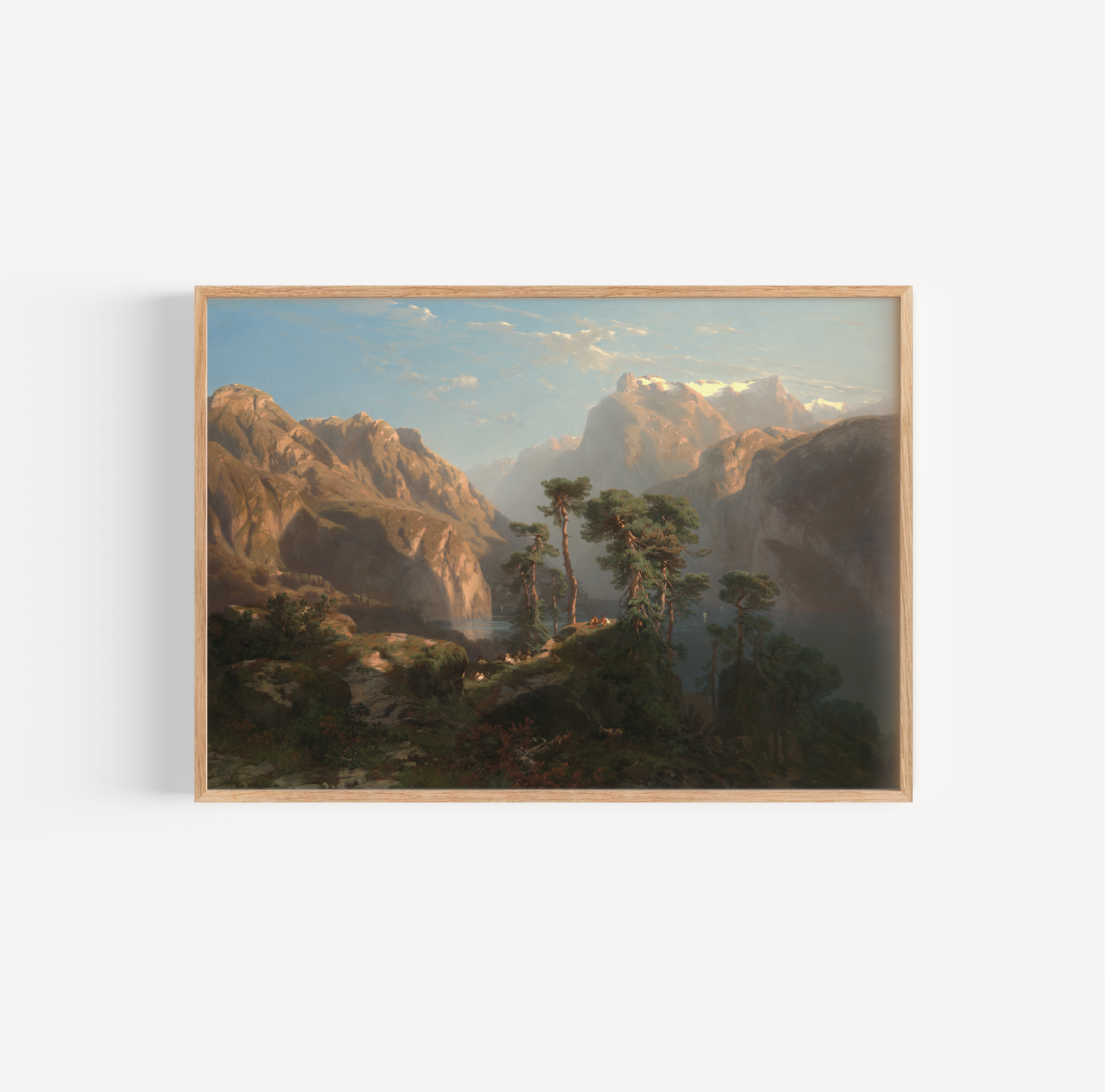 Alexandre Calame - Vierwaldstätter See poster van schilderij