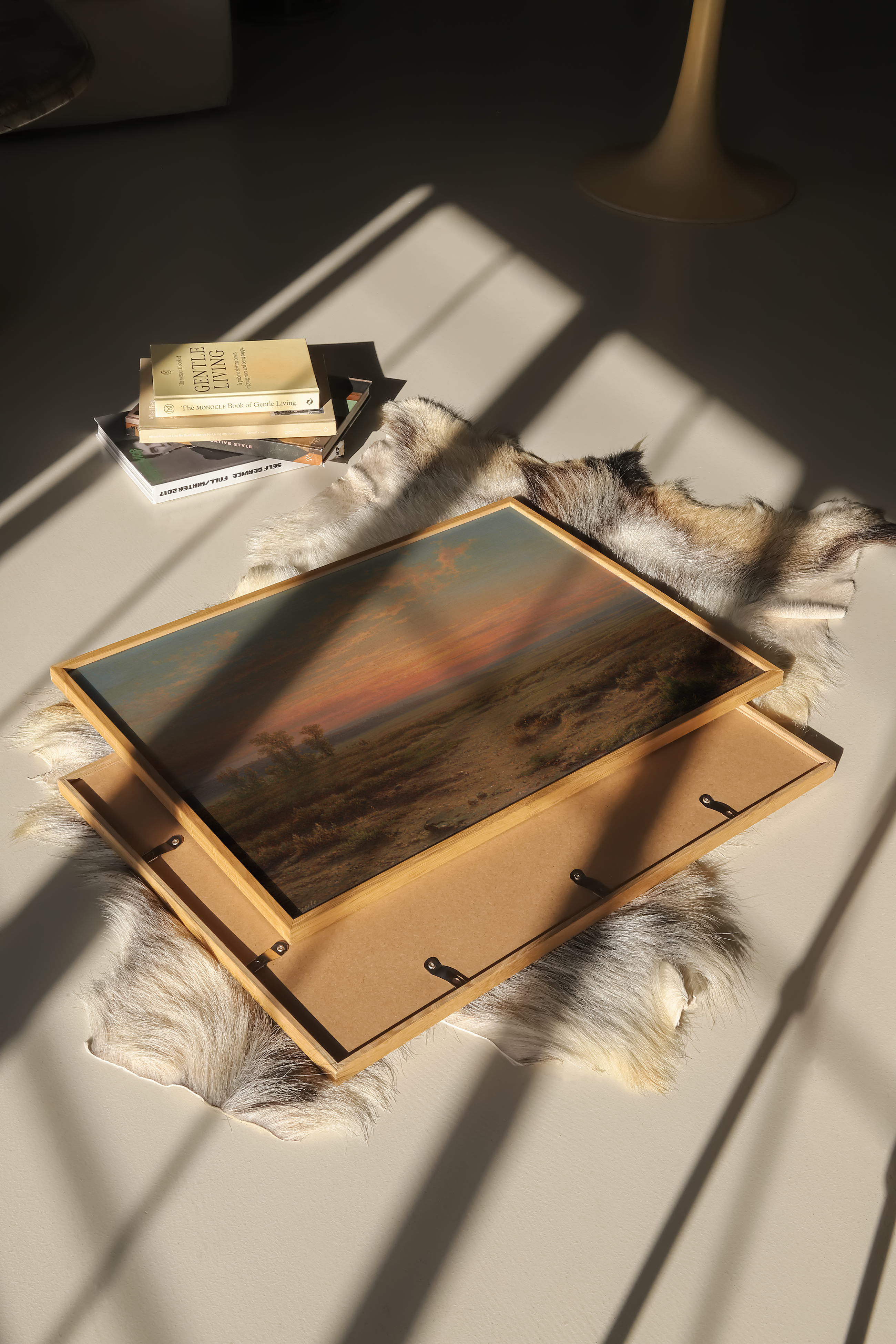 Cornelis Lieste - Heide bij avond poster van schilderij