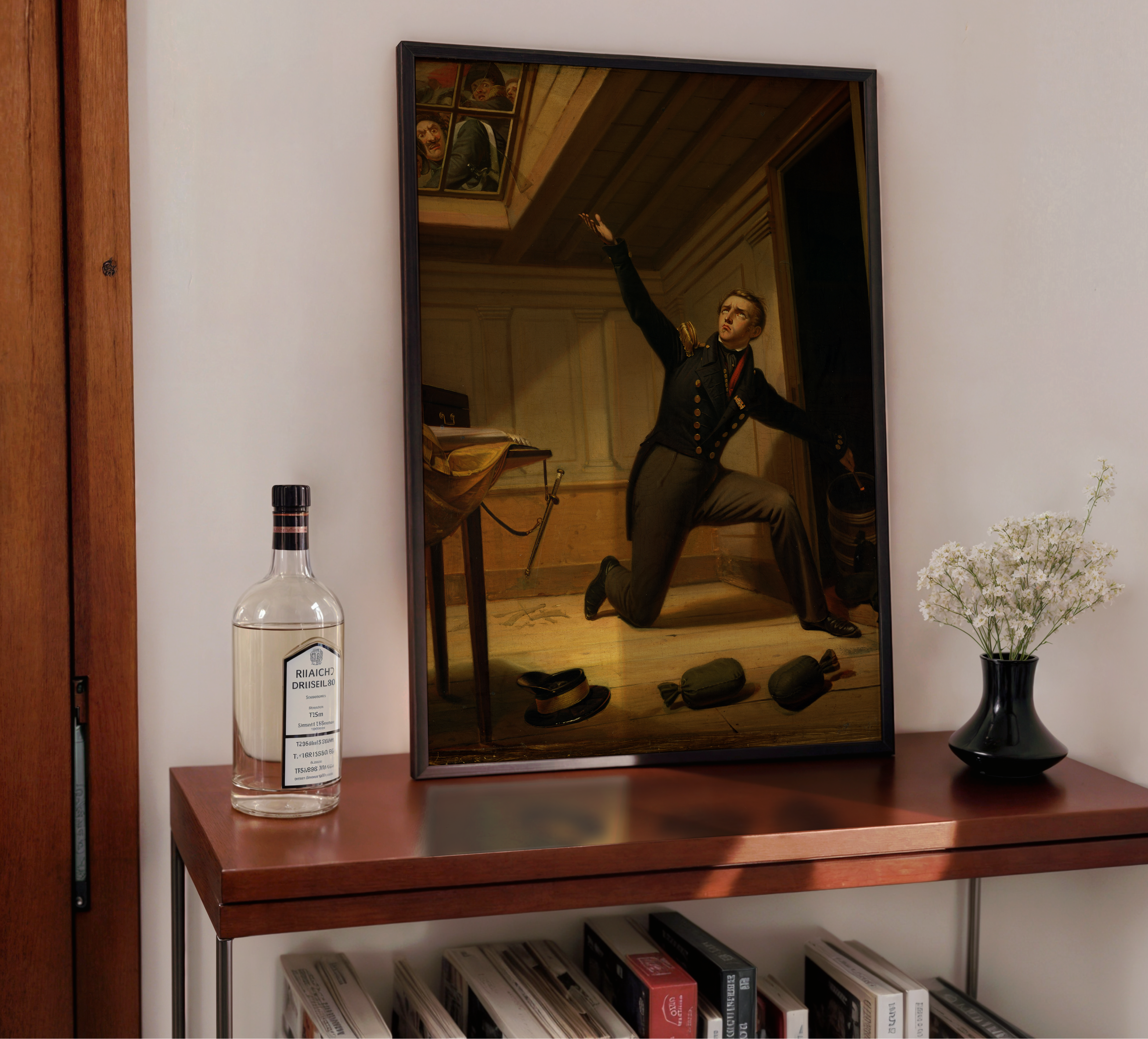 van Speijk in de kruitkamer van het schip poster van schilderij