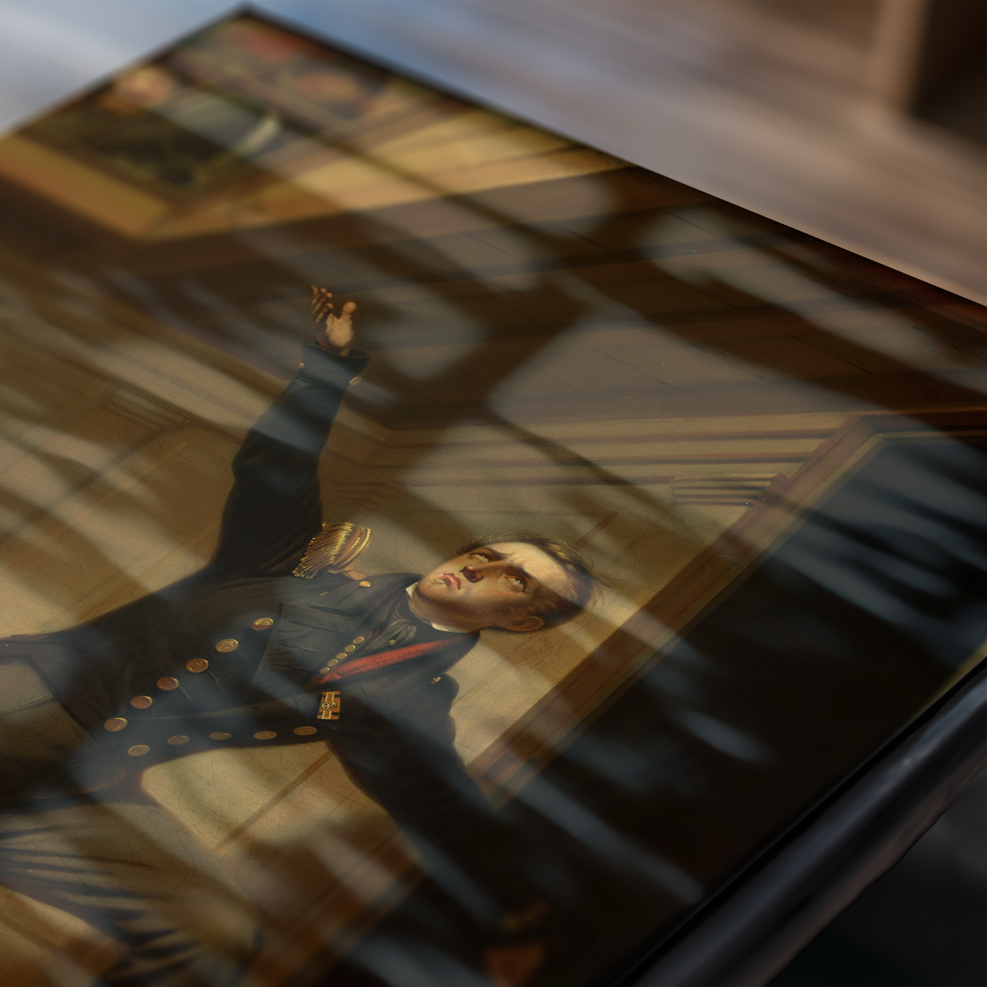 van Speijk in de kruitkamer van het schip poster van schilderij