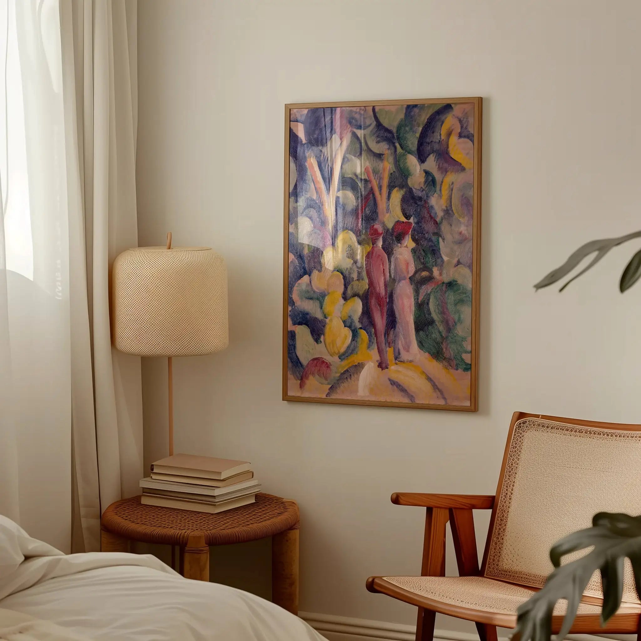 Geïntegreerde impressionistische poster van August Macke in een mooie lijst voor in het bos