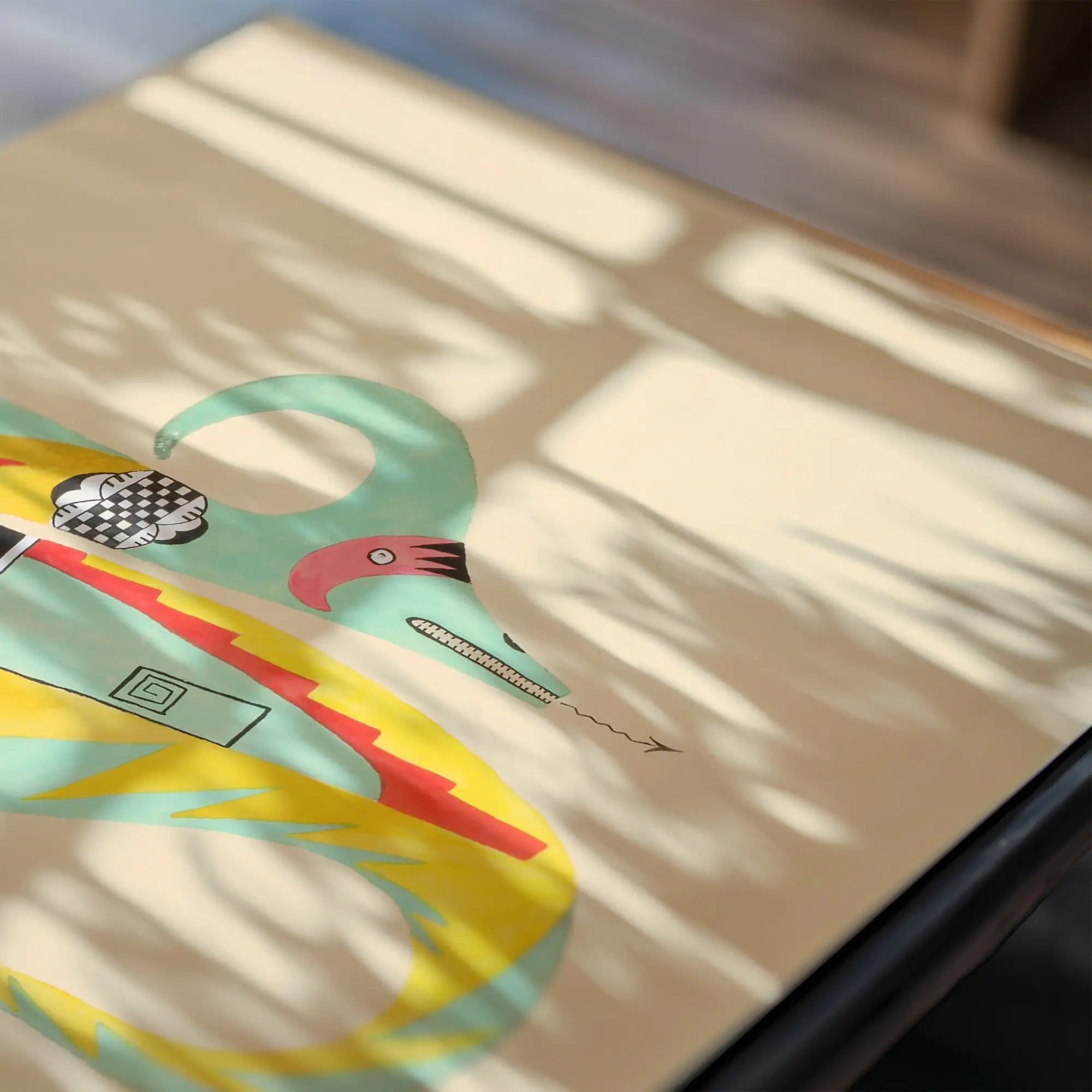 Kleurrijk slangend serpent ontwerp op Avanyu Poster deur Julian Martinez