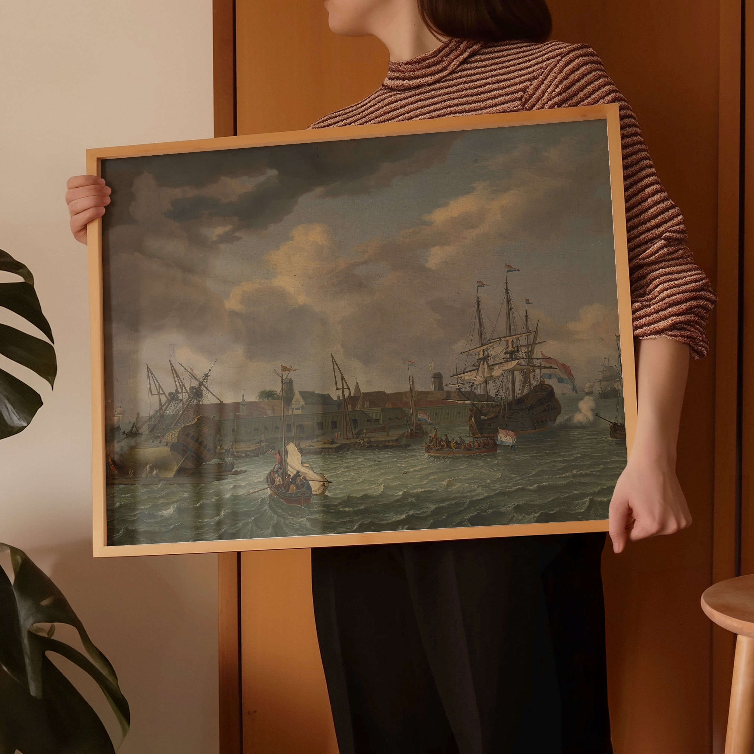 Het eiland Onrust bij Batavia (1699) poster van Schilderij