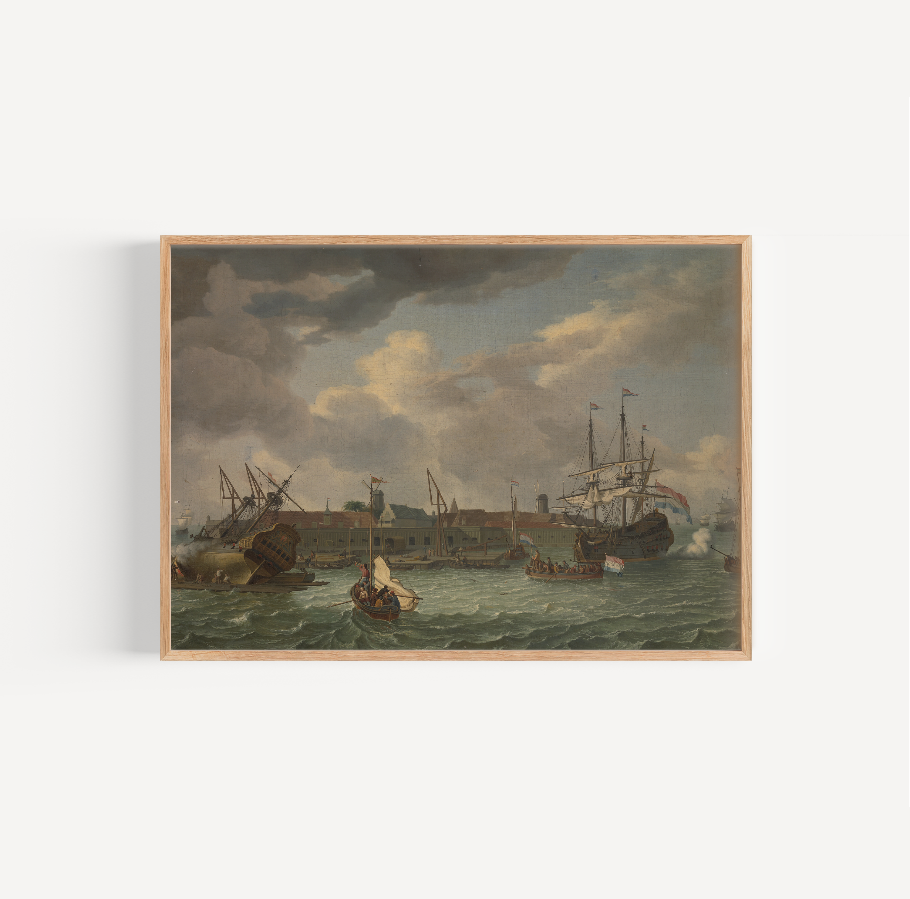 Het eiland Onrust bij Batavia (1699) poster van Schilderij