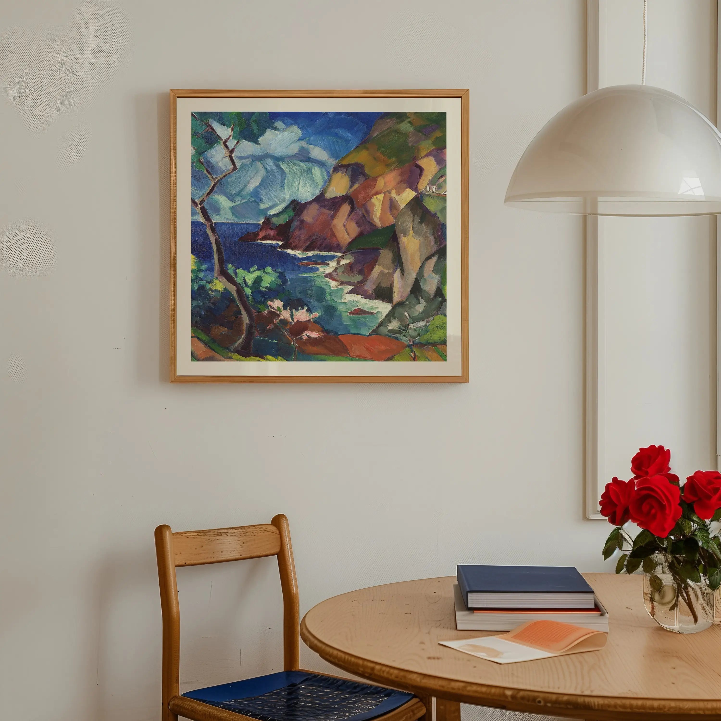 Framed kustlandschap schilderij op de Capri Poster deur van Konrad Mägi