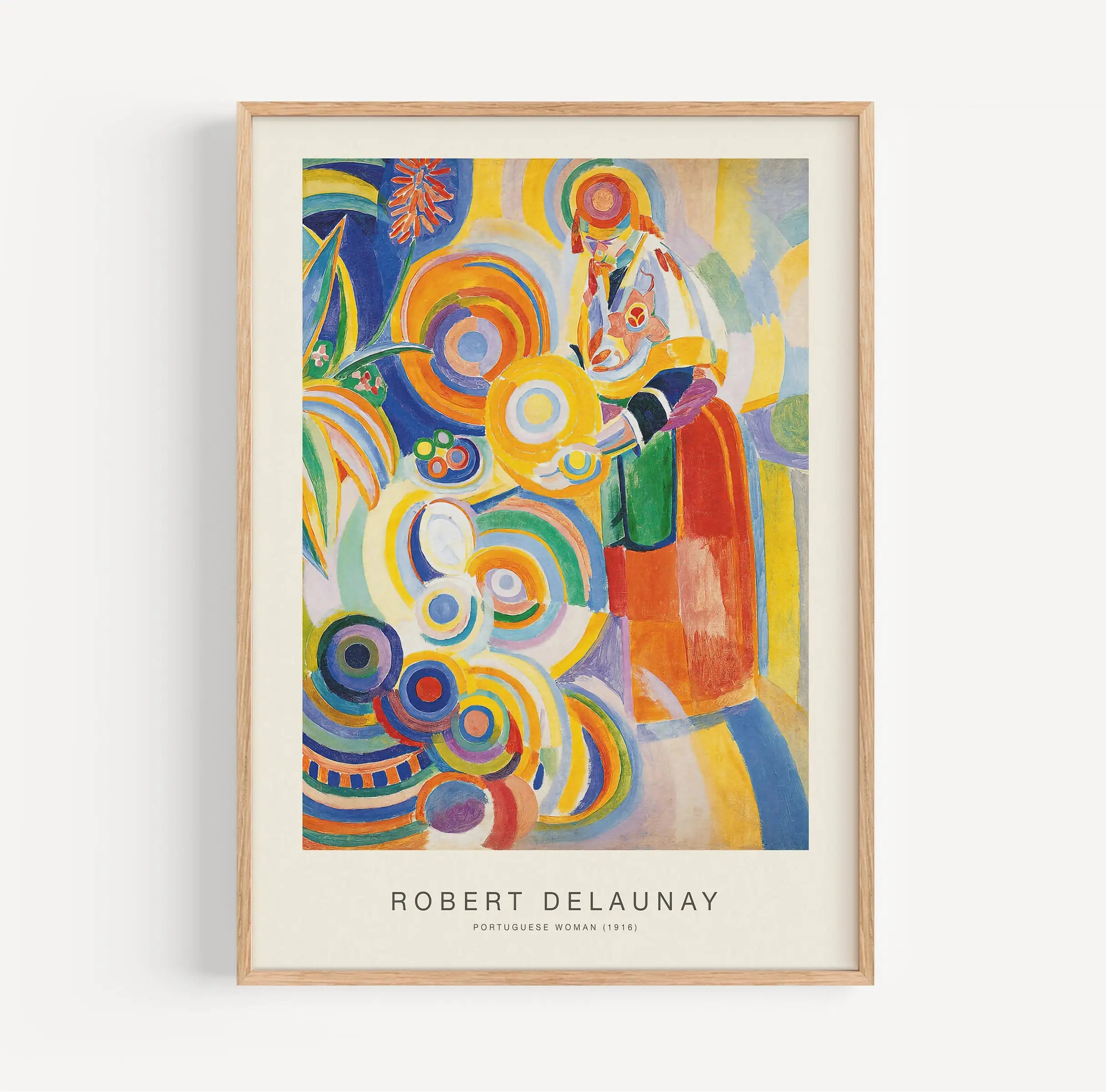 Framed abstract painting Delaunay Portugese Vrouw Poster overzichtsbeeld