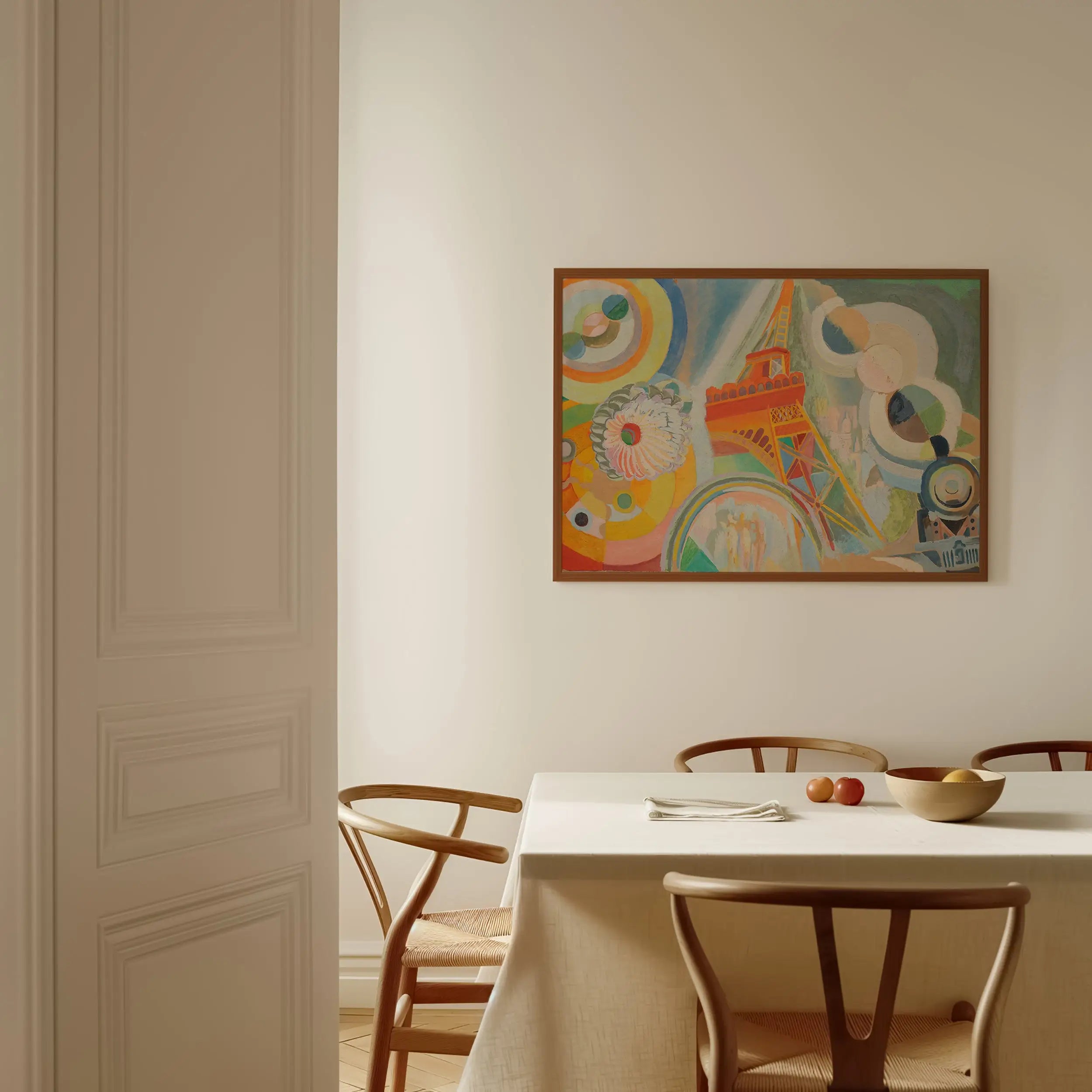 Abstract ingelijst schilderij op Delaunay Poster Etude pour Air Fer et Eau