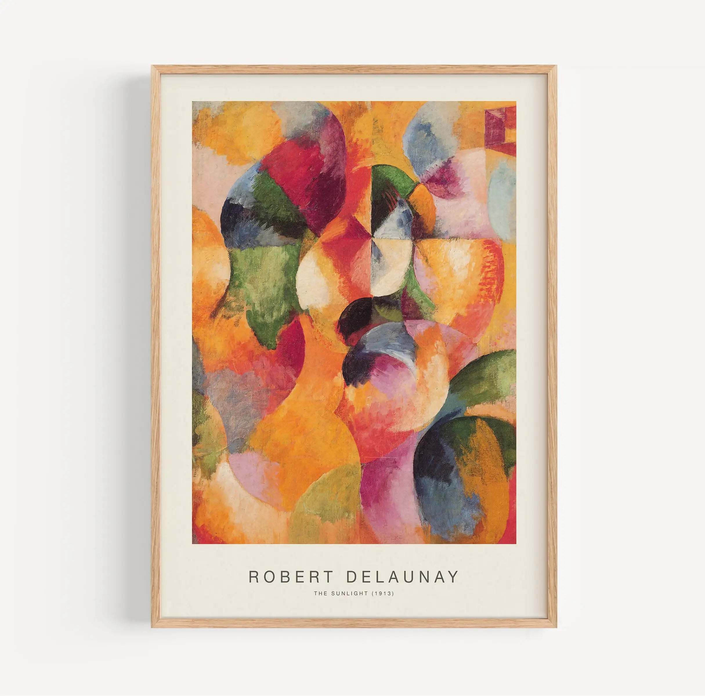 Framed abstract artprint van Delaunay Sunlight Poster voor woonkamer decoratie