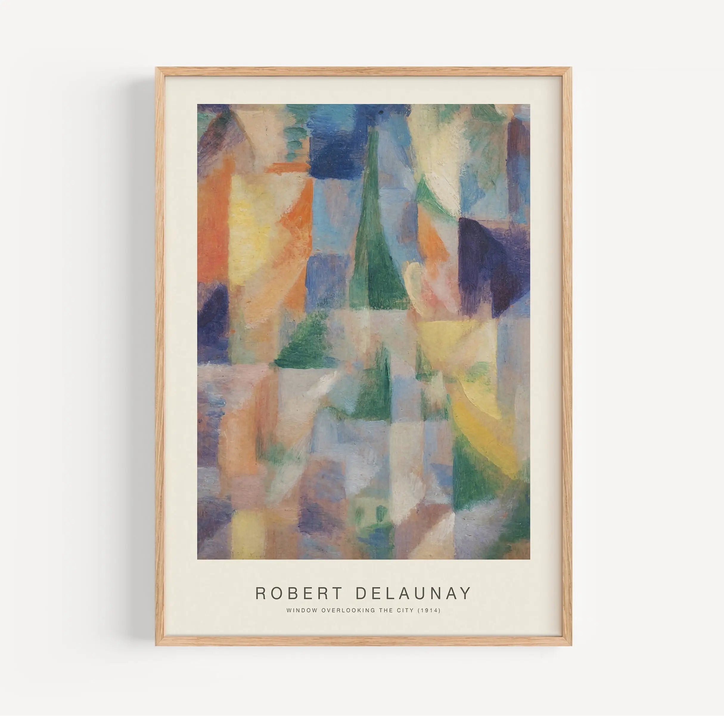 Geurig ingelijst abstract schilderij Delaunays Window overlooking the City