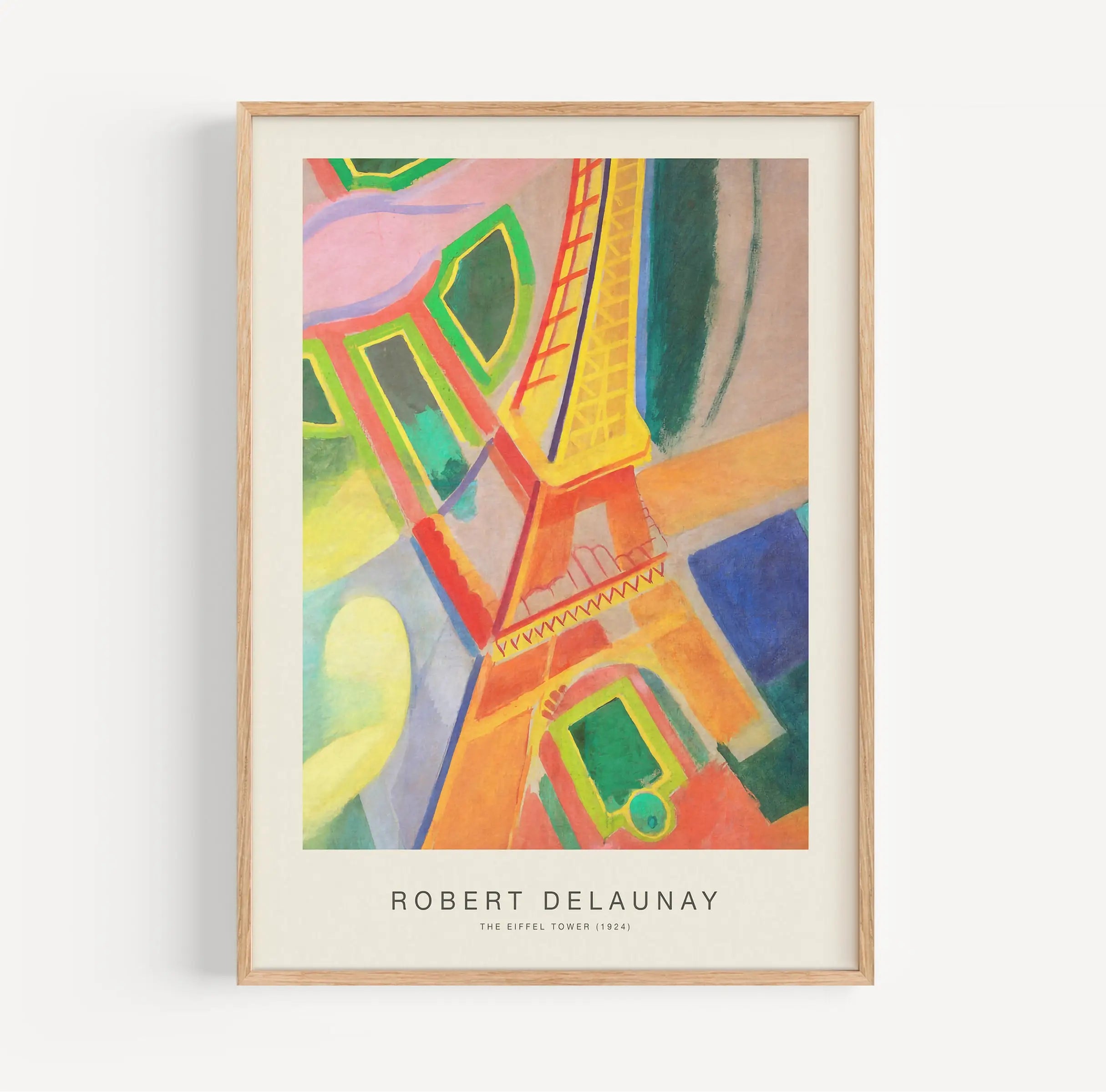 Gekaderd abstracte Eiffeltoren schilderij van Robert Delaunay voor Eiffel Tower Poster