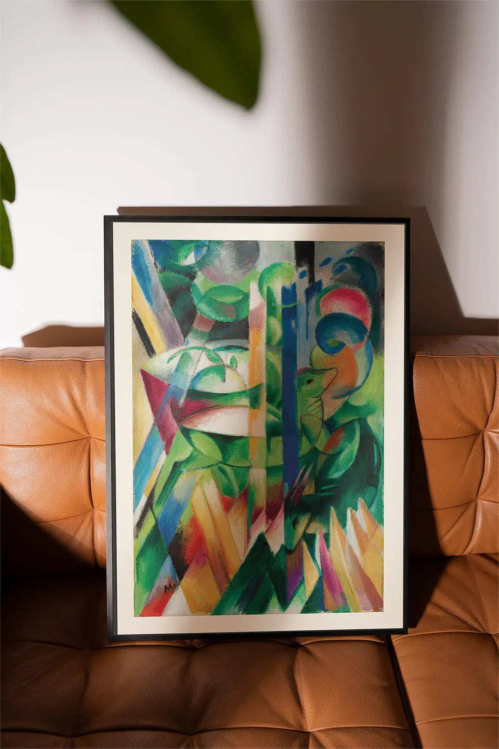 Framed abstract painting from Franz Marc De Kleine Berggeiten Poster