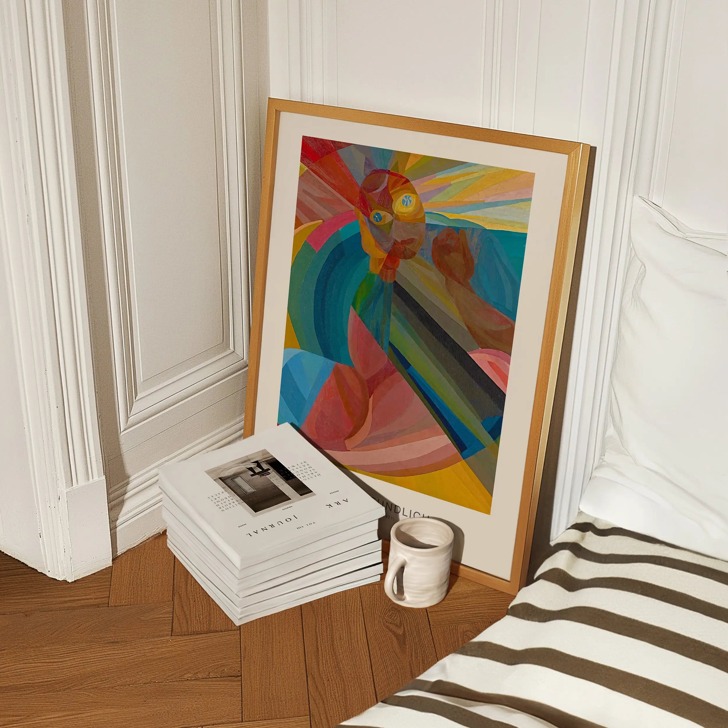 Gedraaid abstract kunstprint in lijst voor Freundlichs De Moeder Poster