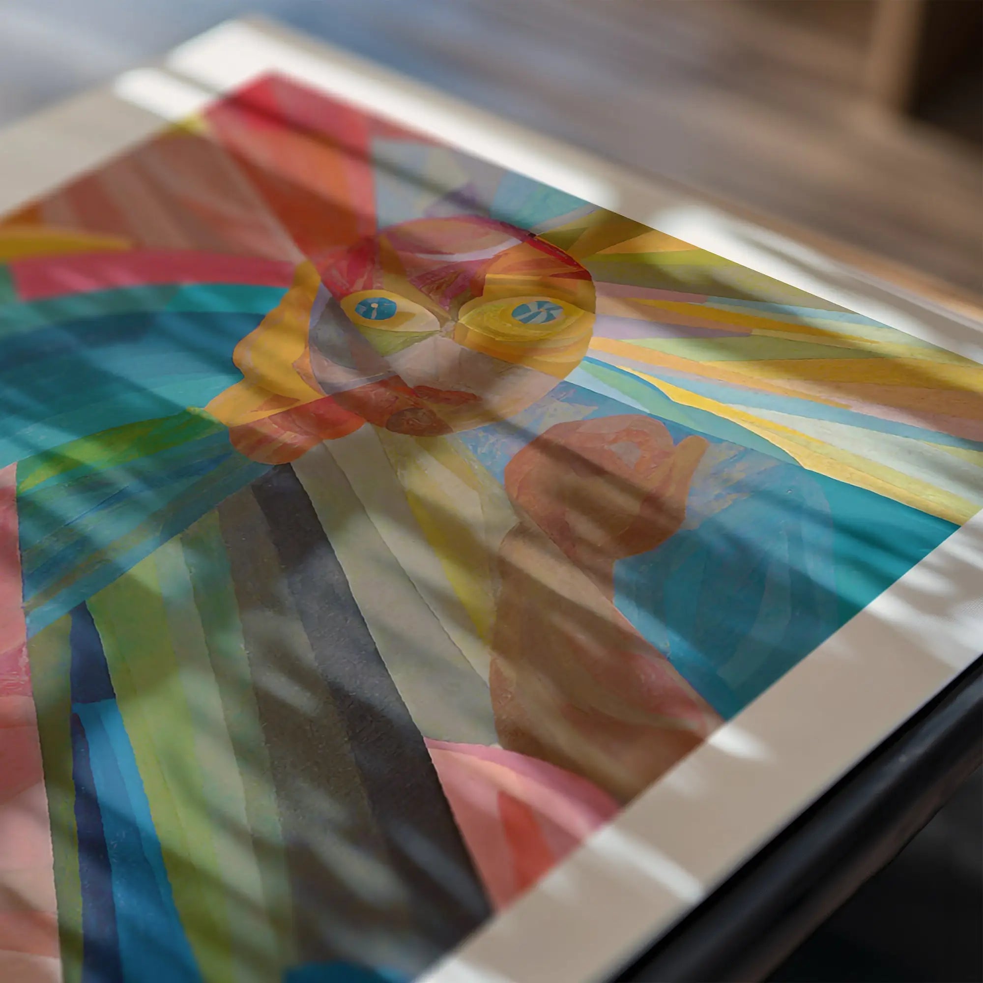 Kleurrijk abstract kunstwerk op de Freundlichs De Moeder Poster