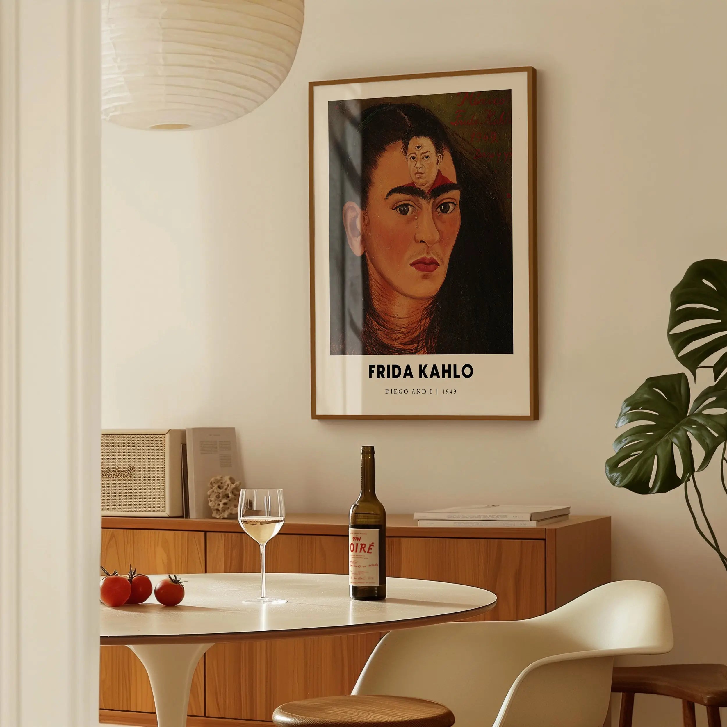 Frida Kahlo portret in lijst voor de Frida Kahlo Diego and I Poster