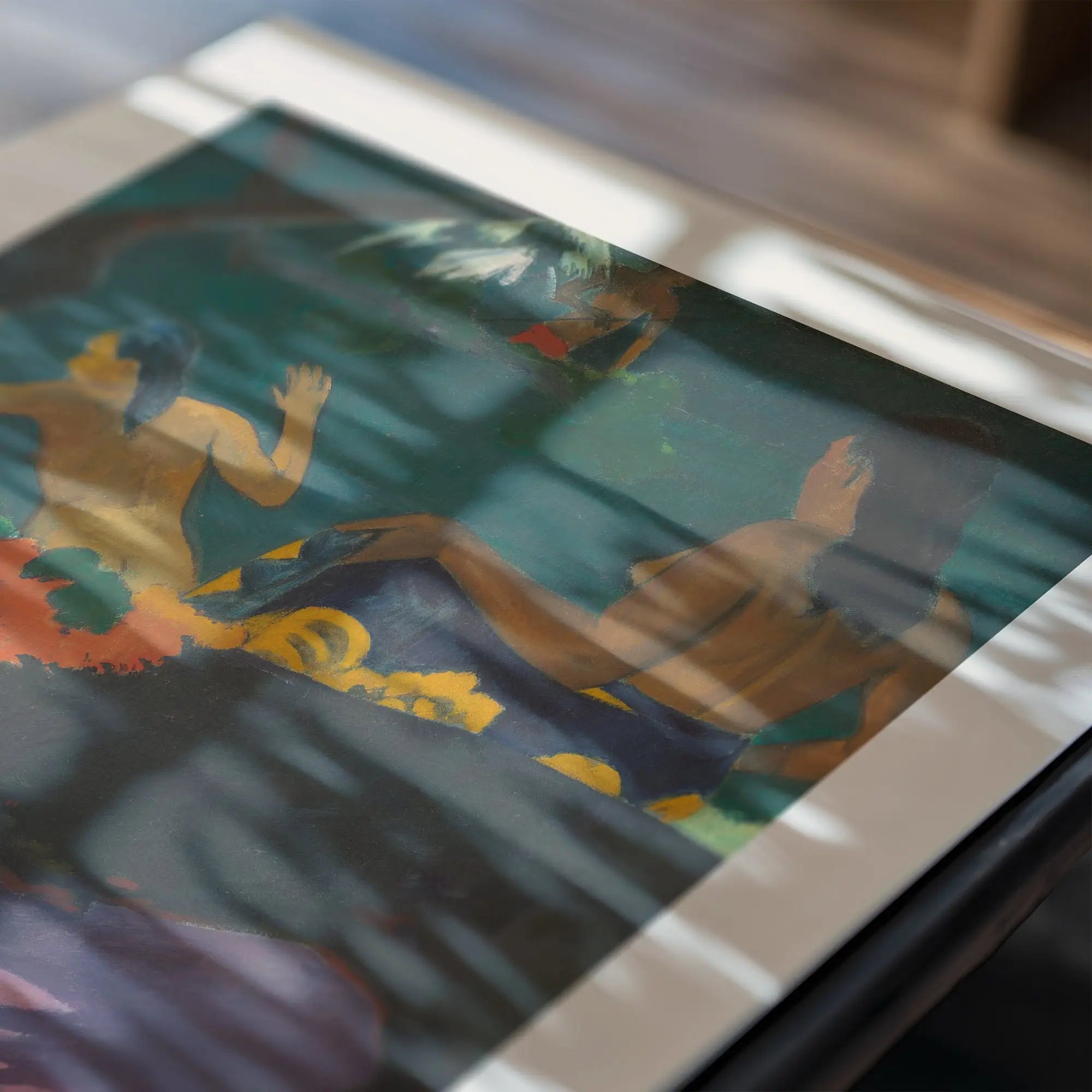 Gemaakt met Framede Gauguin-stijl schilderij voor Gauguin Poster Fatata te Miti