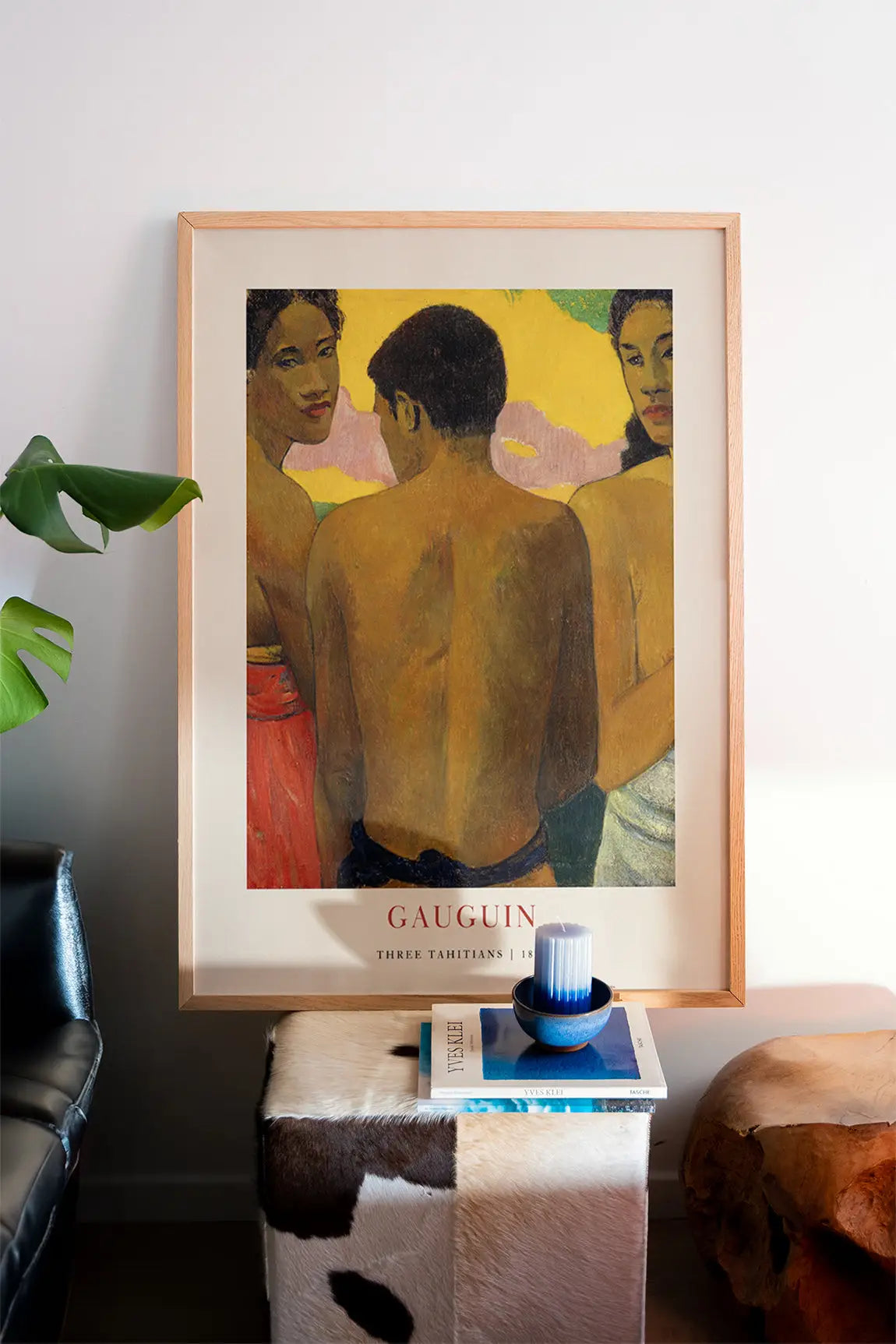 Gepersonaliseerde Gaugain Three Tahitians Poster met ingelijst schilderij van Gauguin