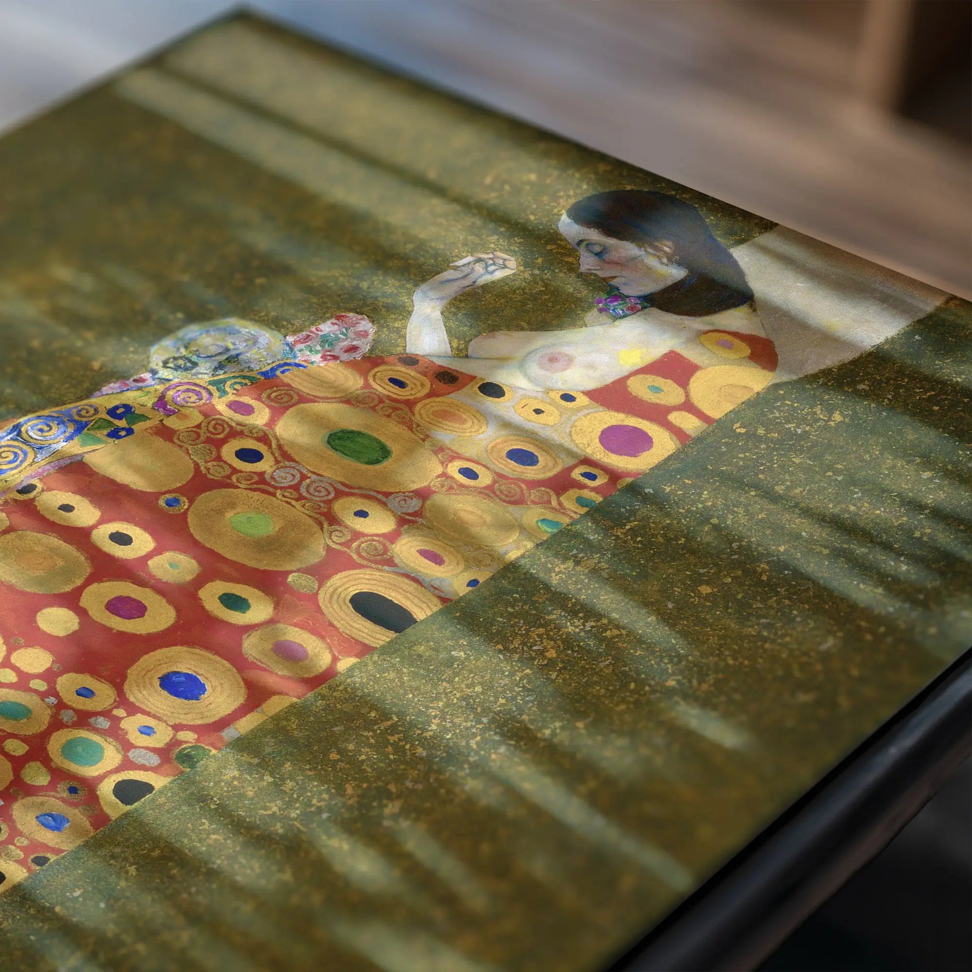 Klimt-geïnspireerde decoratieve oppervlak op Gustav Klimt Hope II Poster