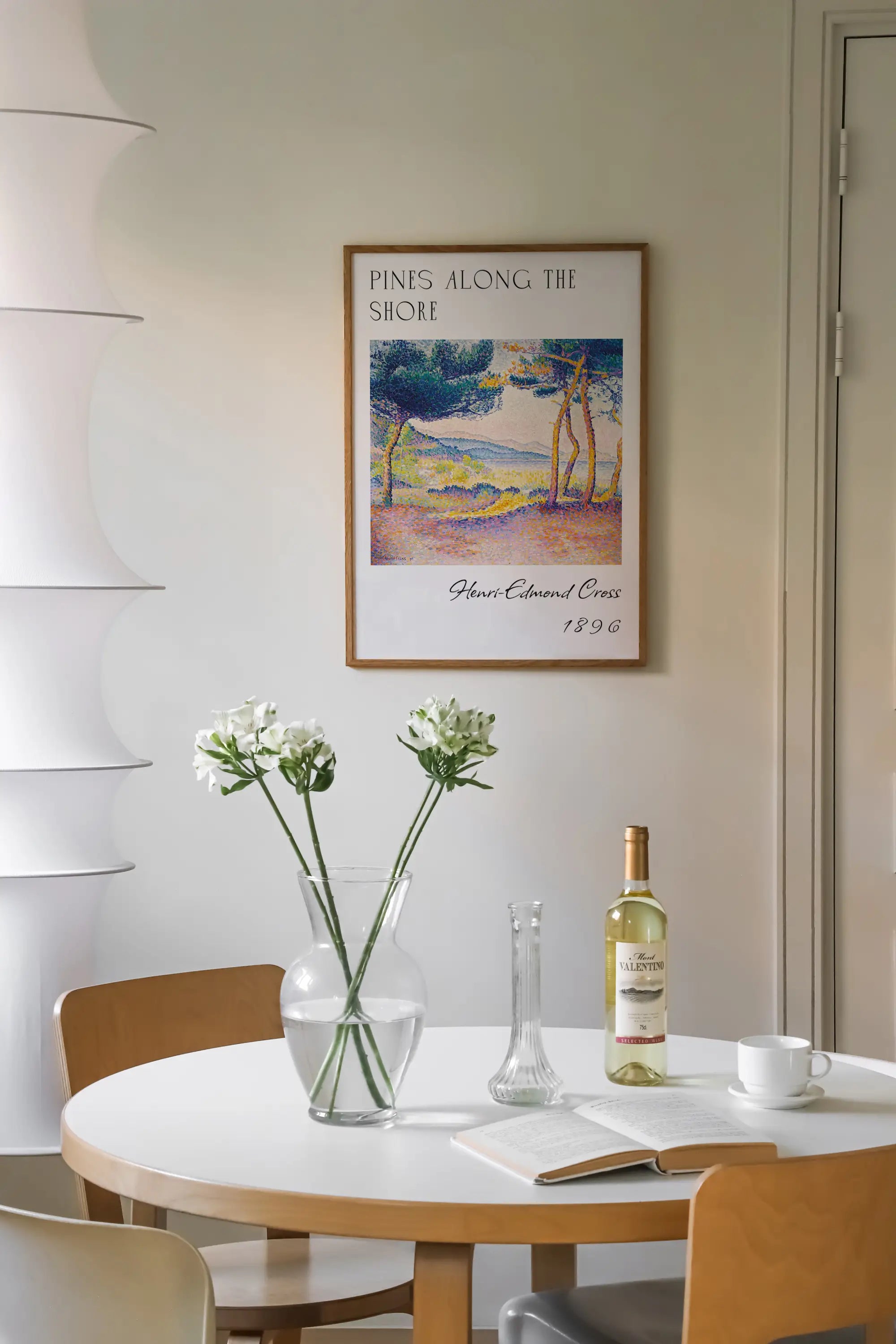 Gepensioneerde landschapsposter framed voor Henri Edmond Cross Pijnbomen aan Zee poster