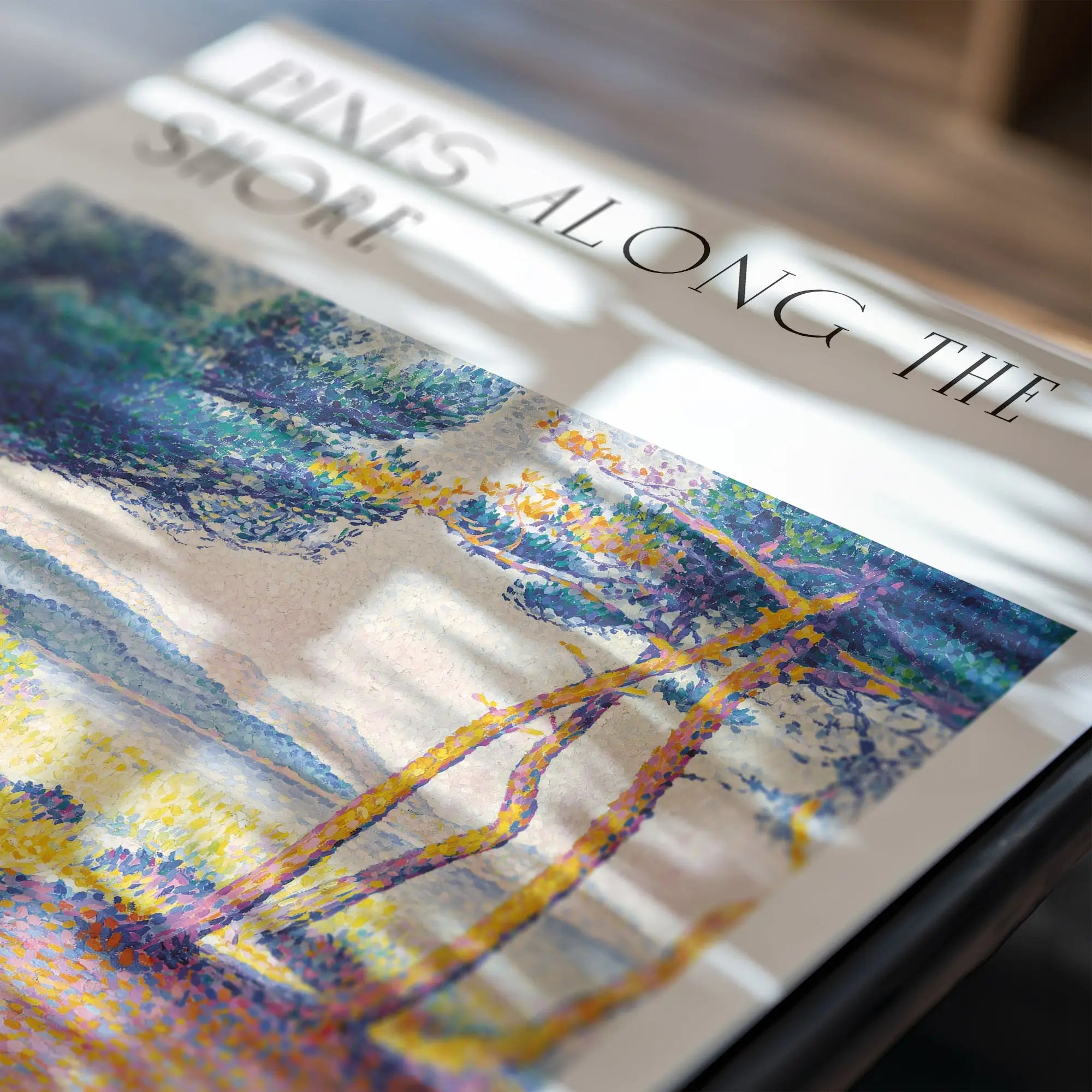 Artbook met landschapsschilderij voor Henri Edmond Cross Pijnbomen aan Zee Poster