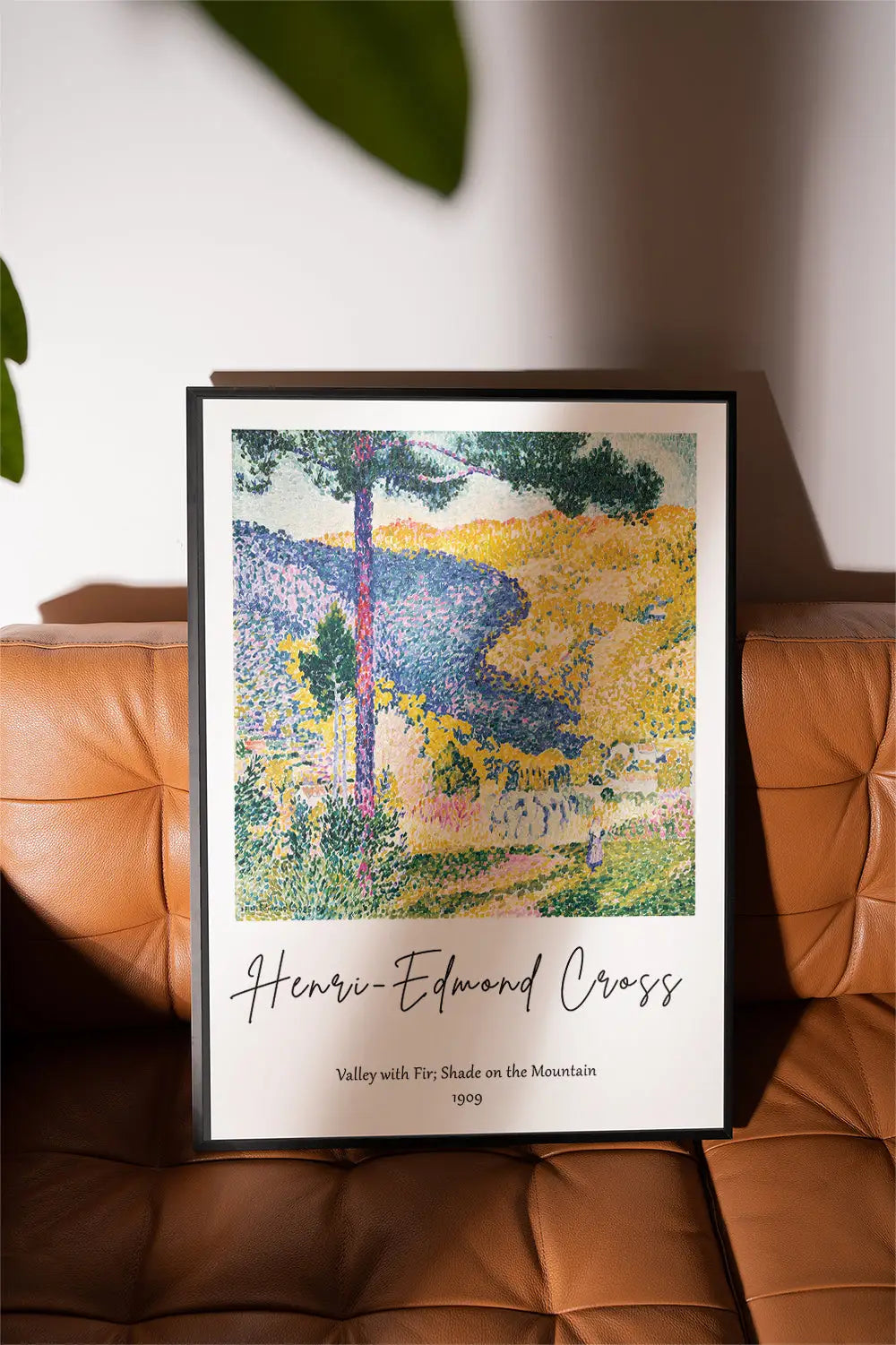 Ingekaderd Henri-Edmond Cross schilderij van de Vallei met Dennen Poster