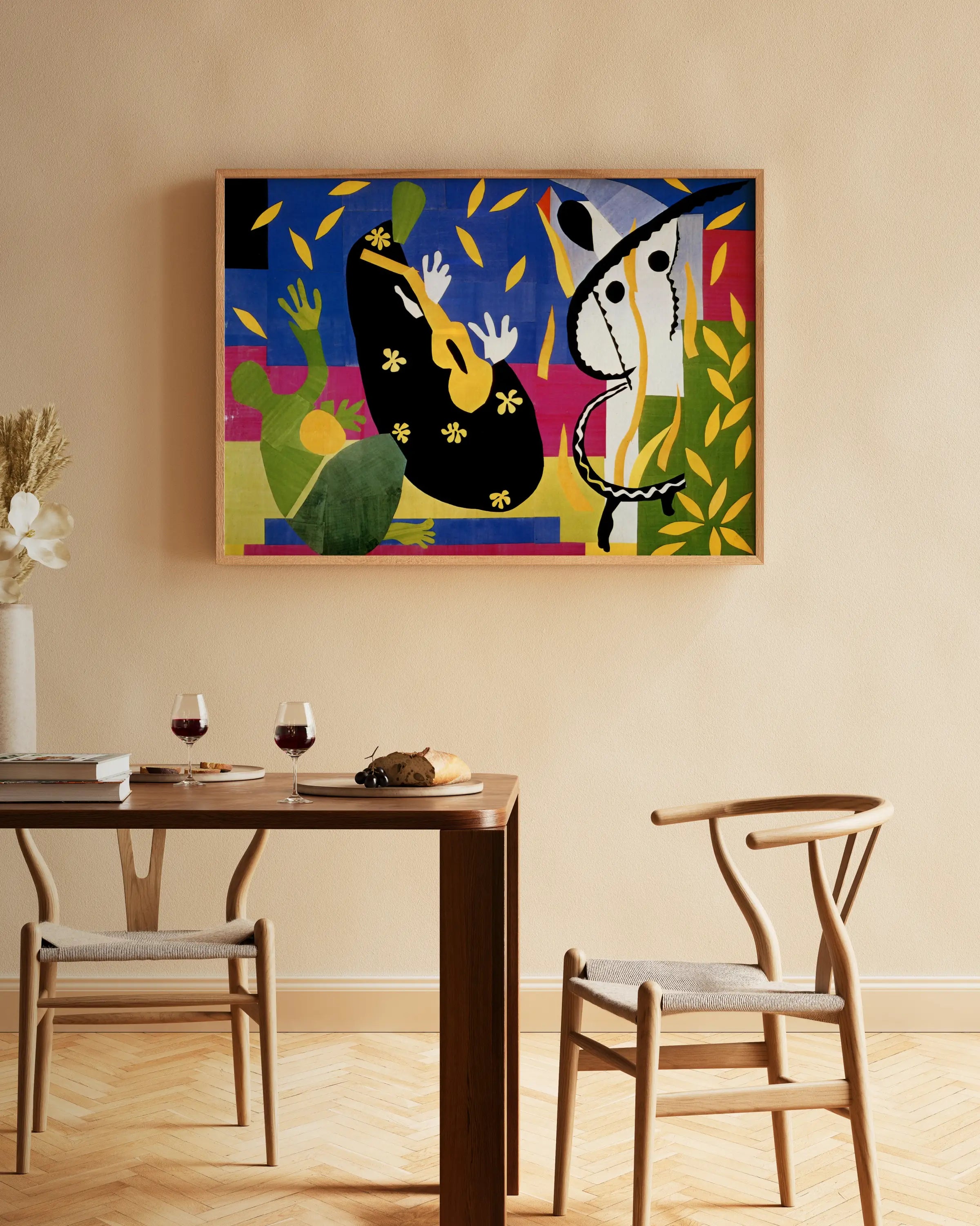 Kleurrijk abstract schilderij voor Henri Matisse The Sorrows of the King Poster