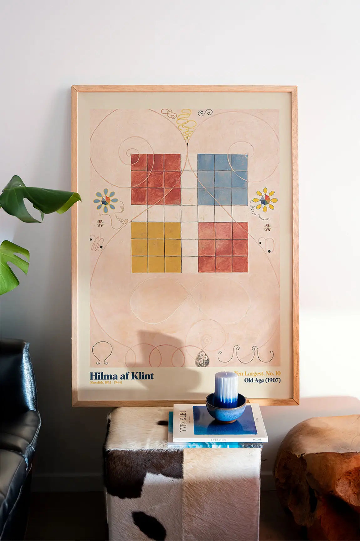 Gepresenteerde Hilma af Klint De Tien Grootste No 10 poster met abstract kunstlijst