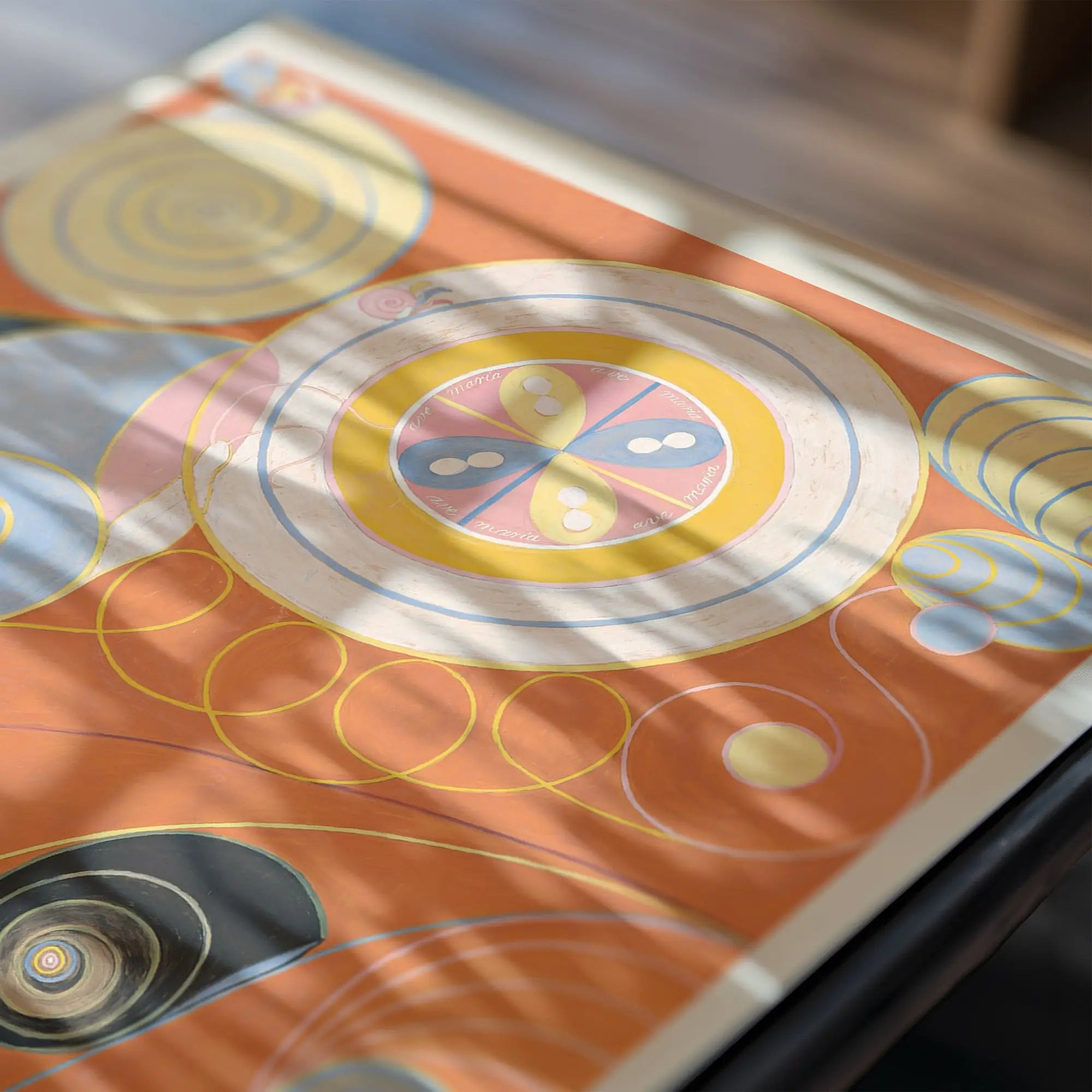 Abstract rond patronen tapijt op de Hilma af Klint Poster De Tien Grootste No 3