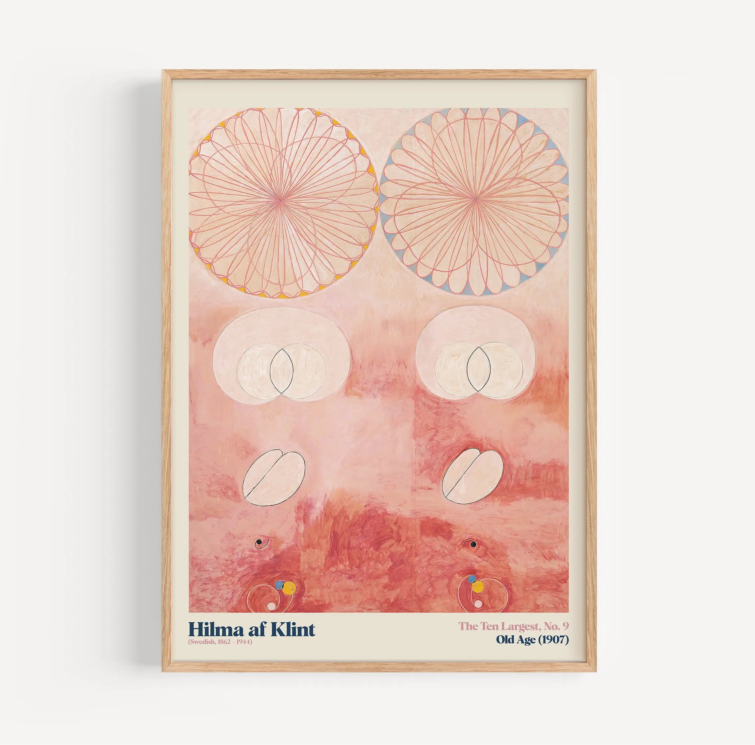 Framed abstract art print van Hilma af Klint Poster De Tien Grootste No.9