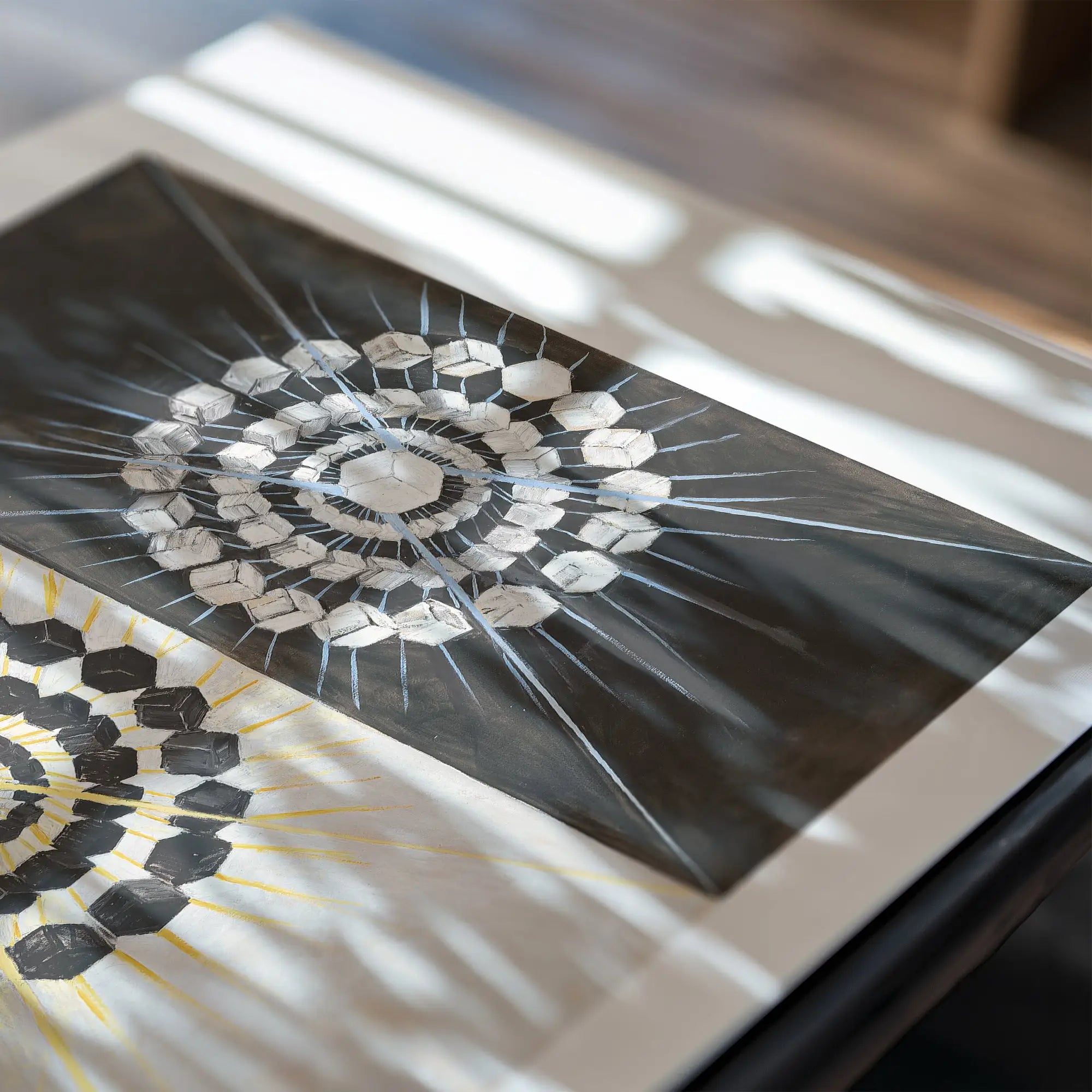 Geometrisch radiaal kunstwerk op Hilma Af Klint The Swan No. 8 Poster