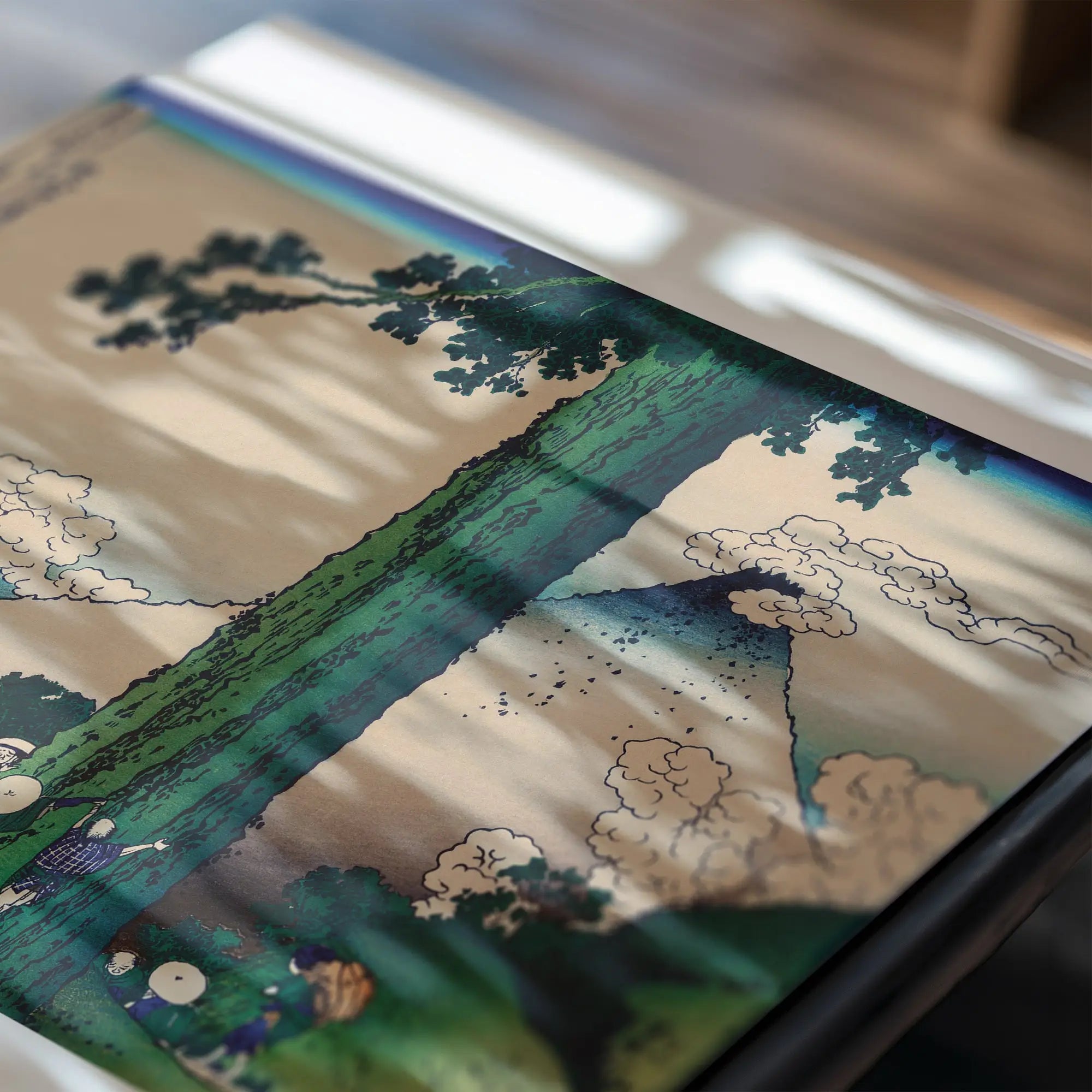 Japanse landschapskunstboek op Hokusai Mishima Pas Poster collectie
