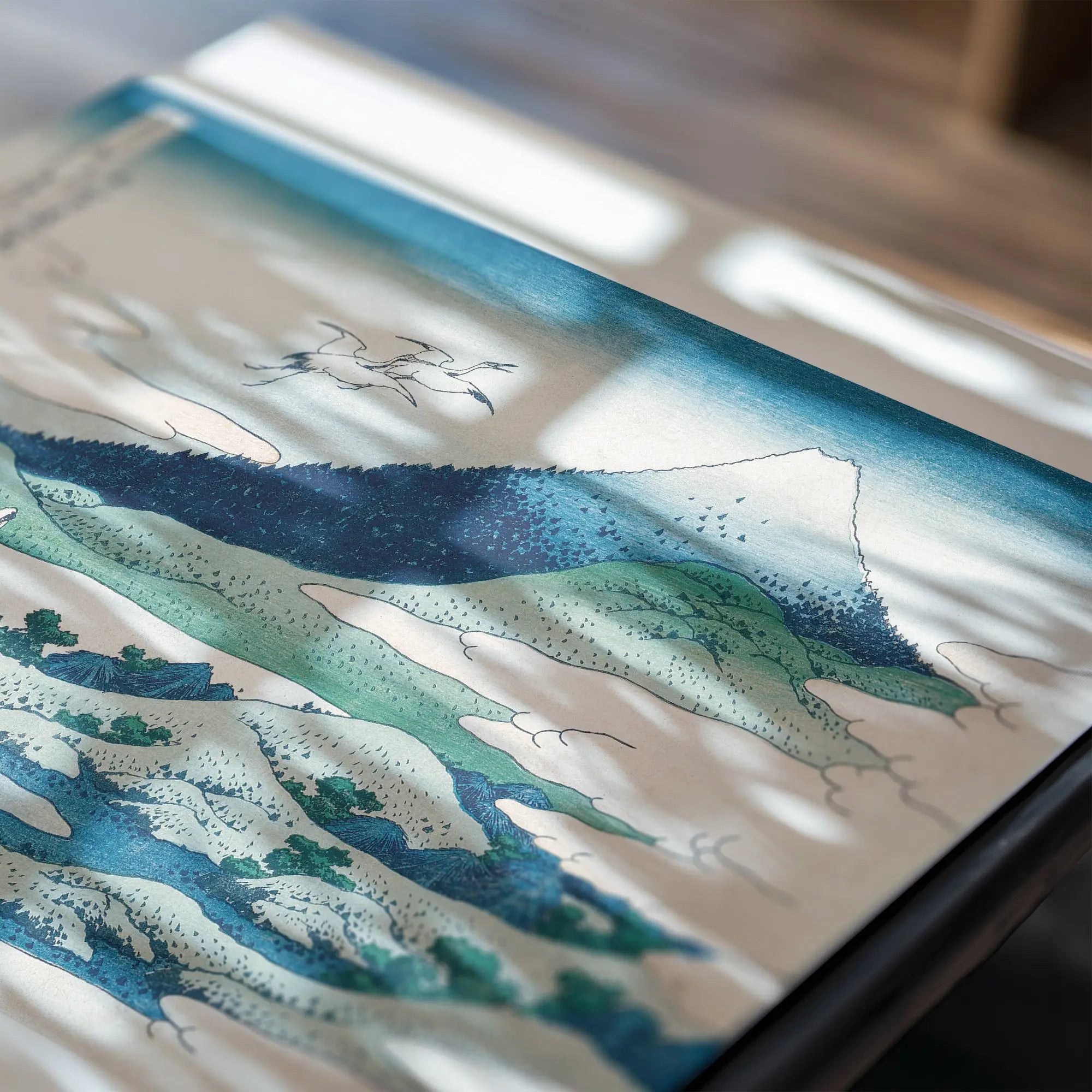 Japanse landschap schilderkunst op de Hokusai Umezawa Landgoed Poster
