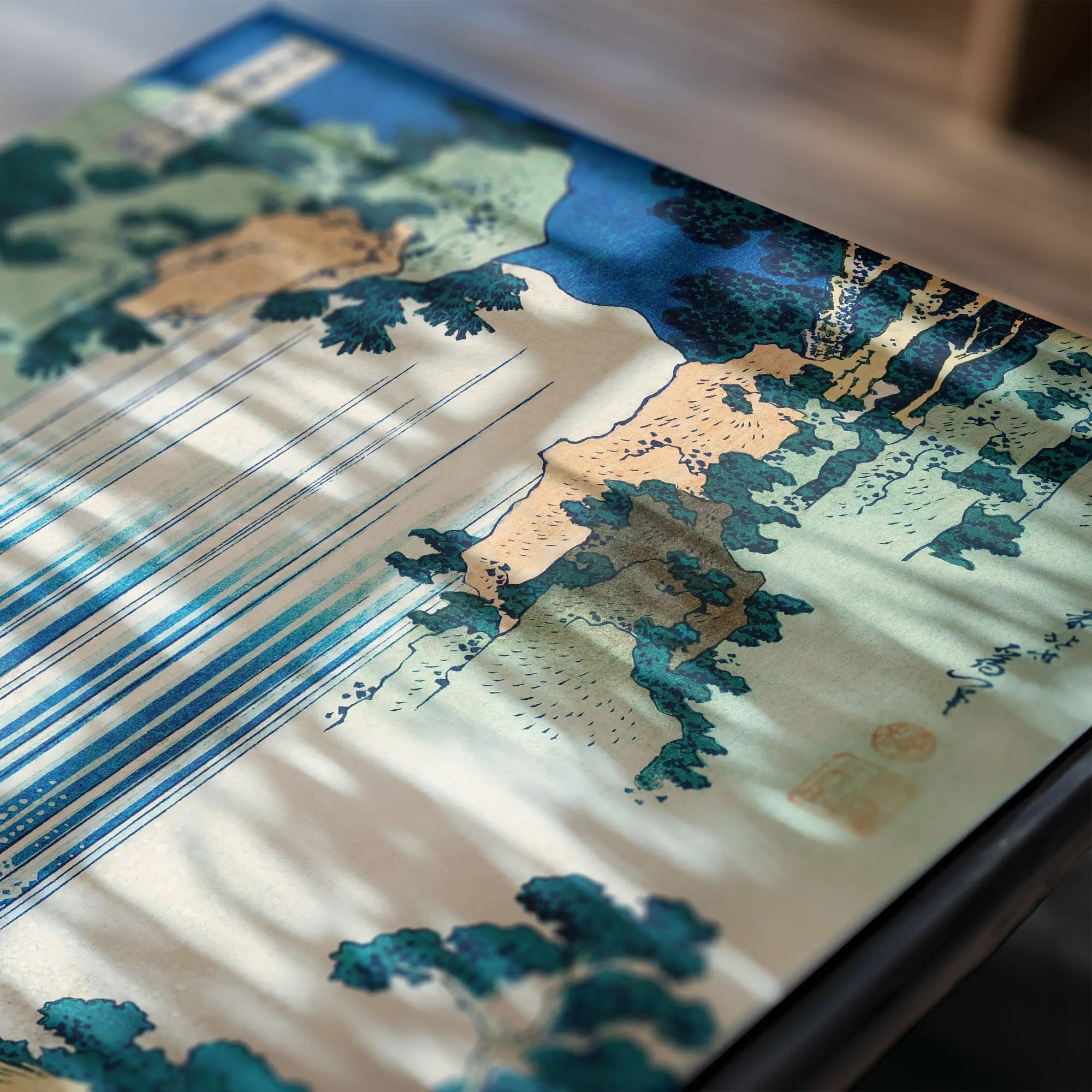 Japanse landschap kunstprint Hokusai Yoro Waterval poster voor muurdecoratie