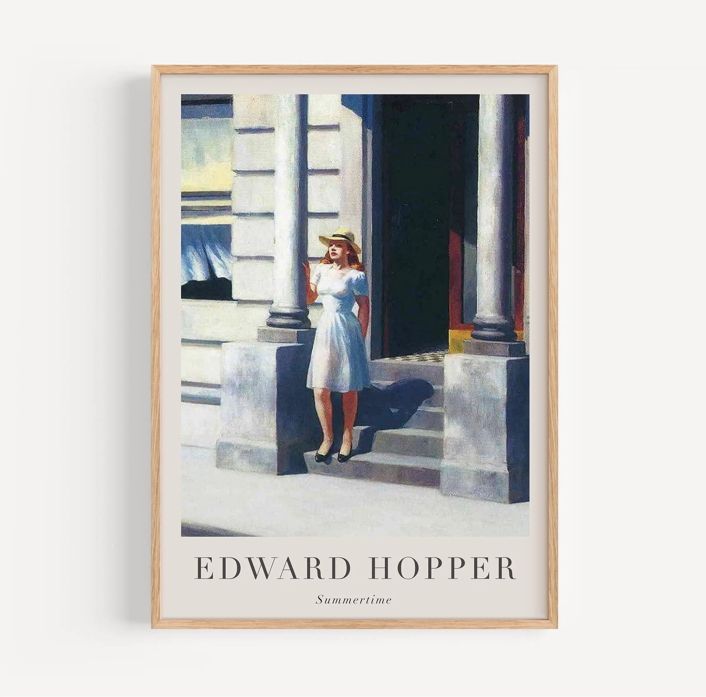 Gehangen Edward Hopper schilder in Hopper Summertime Poster op muur