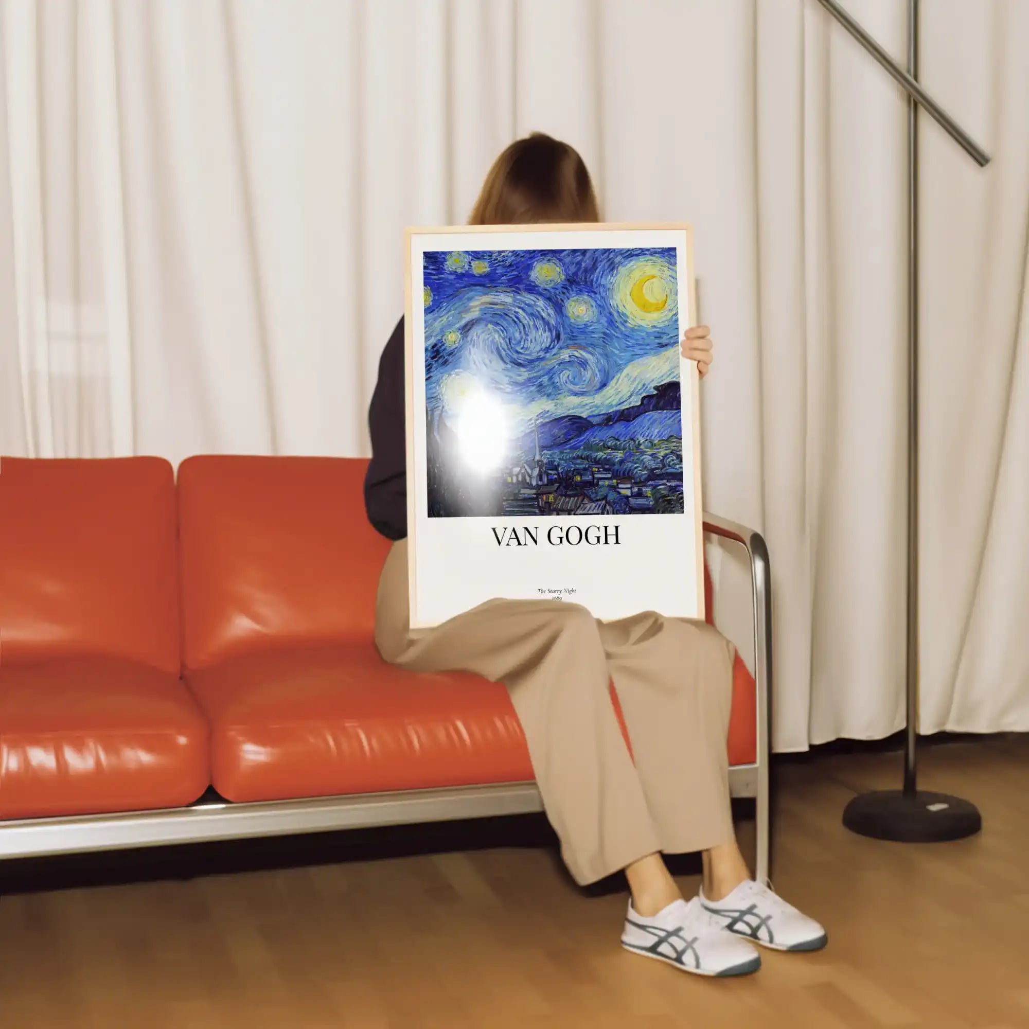 Gekaderde Van Gogh-schilderij.