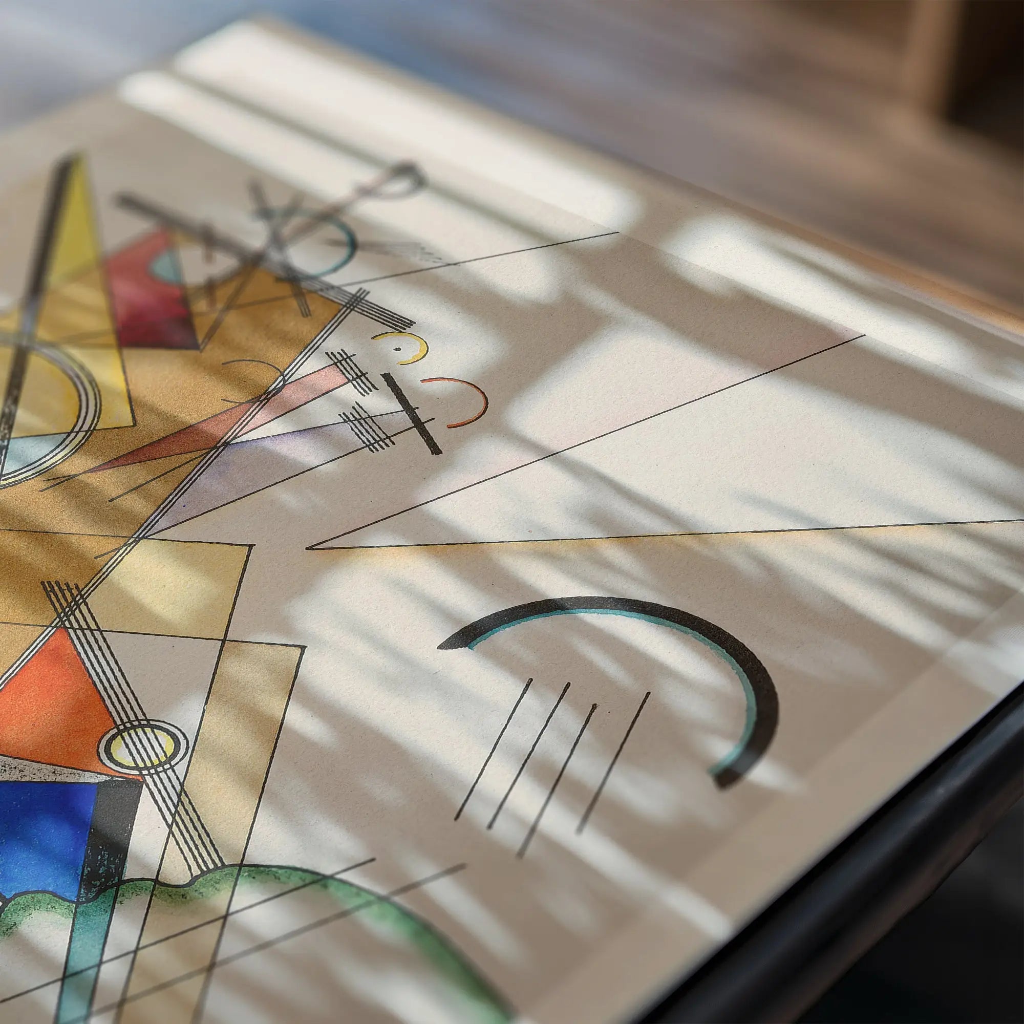 Abstract geometrisch schilderij op Kandinsky Geweven Poster voor moderne kunstliefhebbers