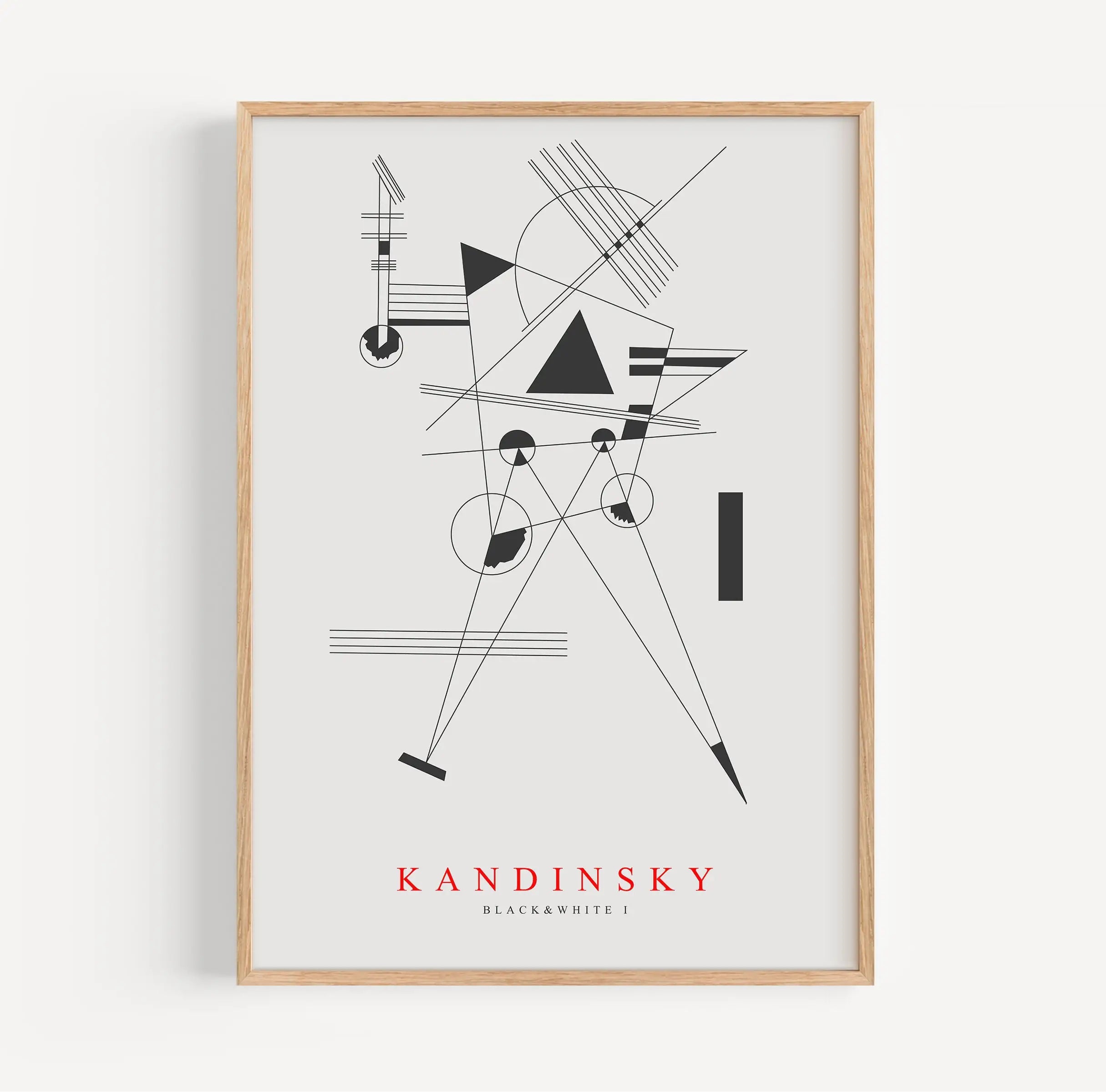 Framed Kandinsky abstract art print op de Kandinsky Lithographie No 1 Poster