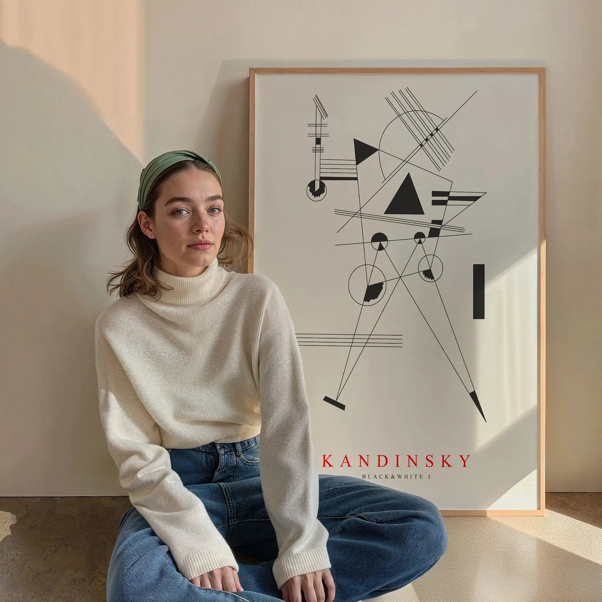 Gepandakte Kandinsky print van de Kandinsky Lithographie No. 1 Poster