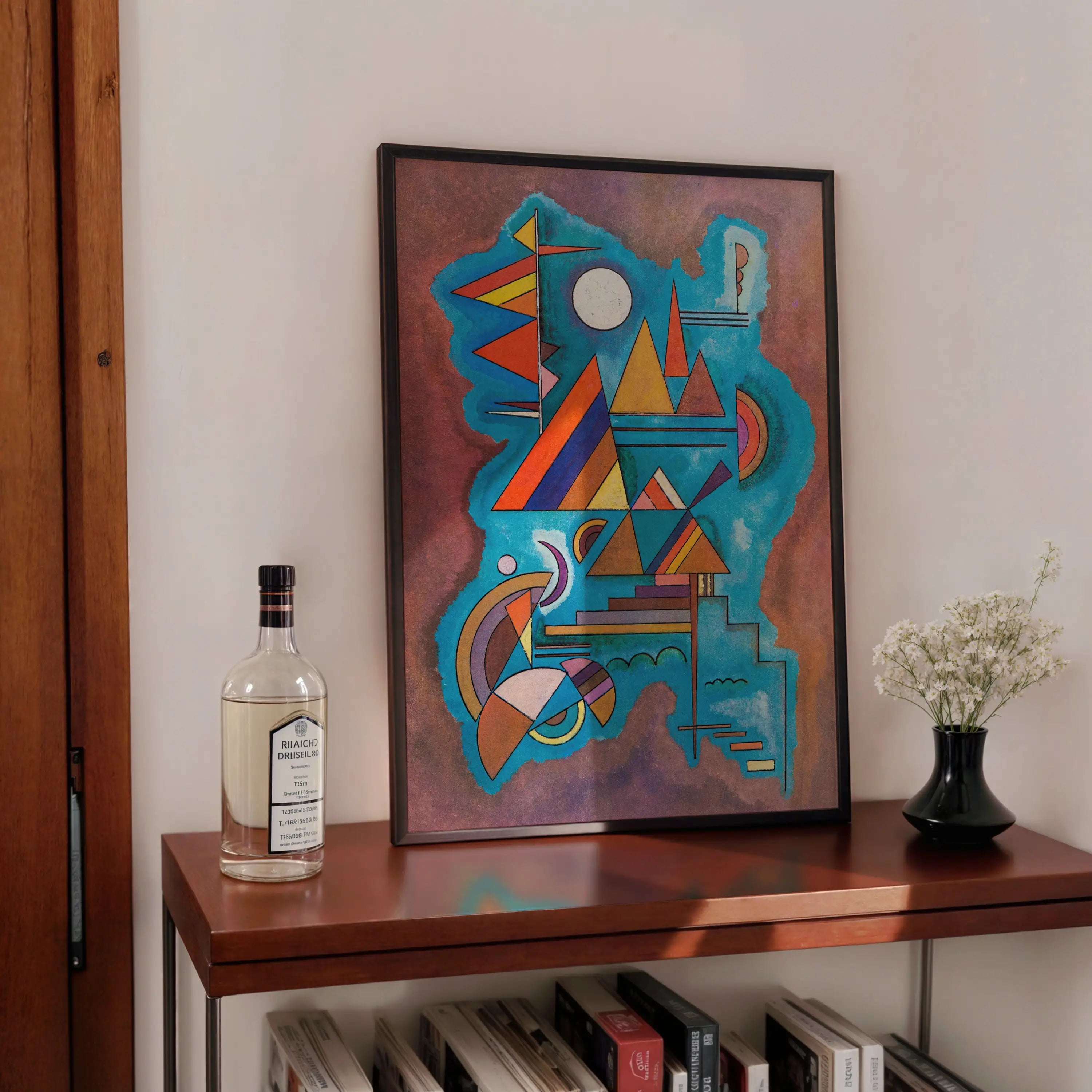 Gespiegelde abstracte schildering voor Kandinsky Poster op muur decoratie