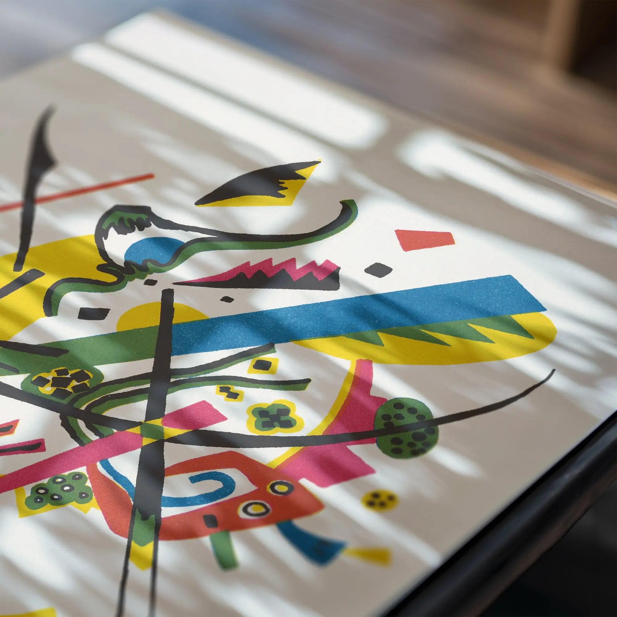 Abstract kleurrijk kunstwerk op Kandinsky Poster Kleine Welten I