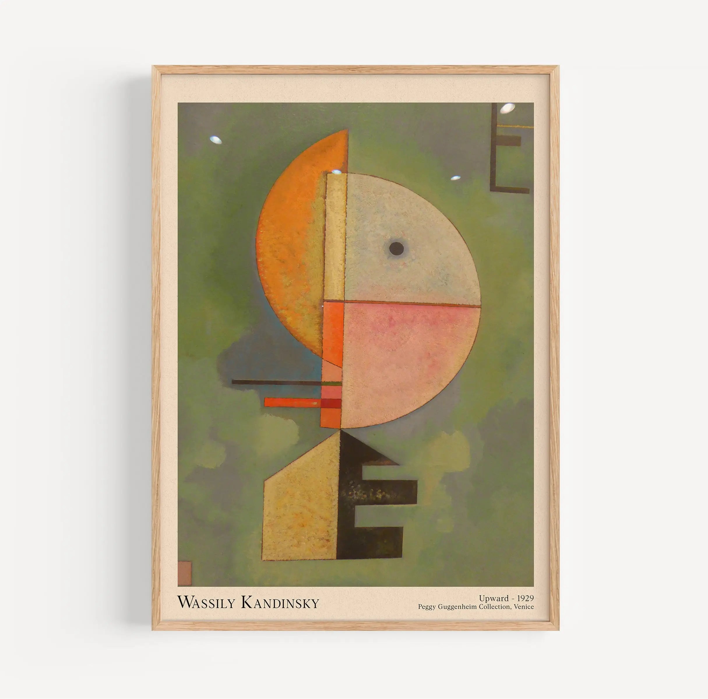 Geverfde abstracte kunstprint in lijst voor Kandinsky Poster Upward galerijwand