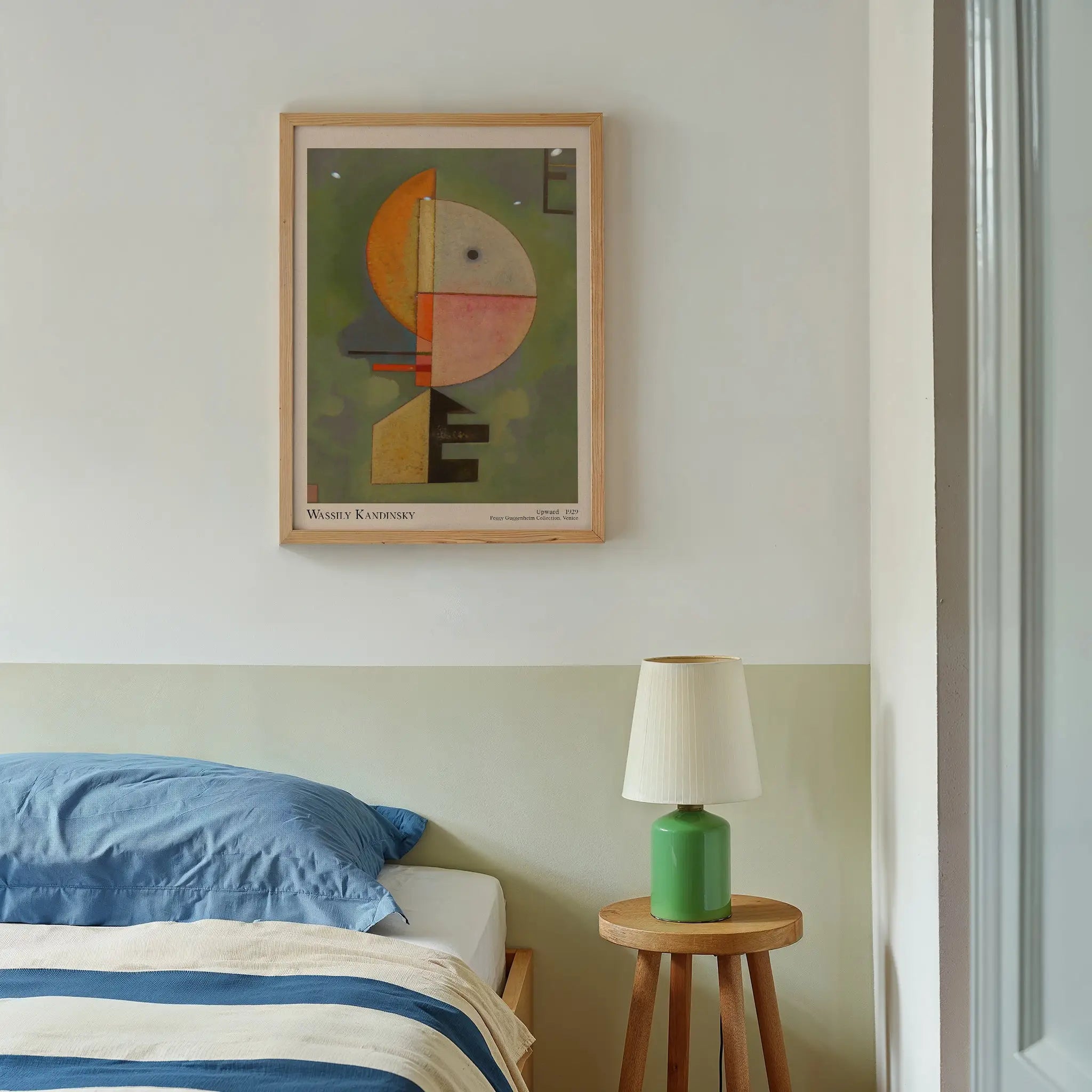 Gepaald abstract kunstprint in lijst uit de Kandinsky Poster Upward collectie