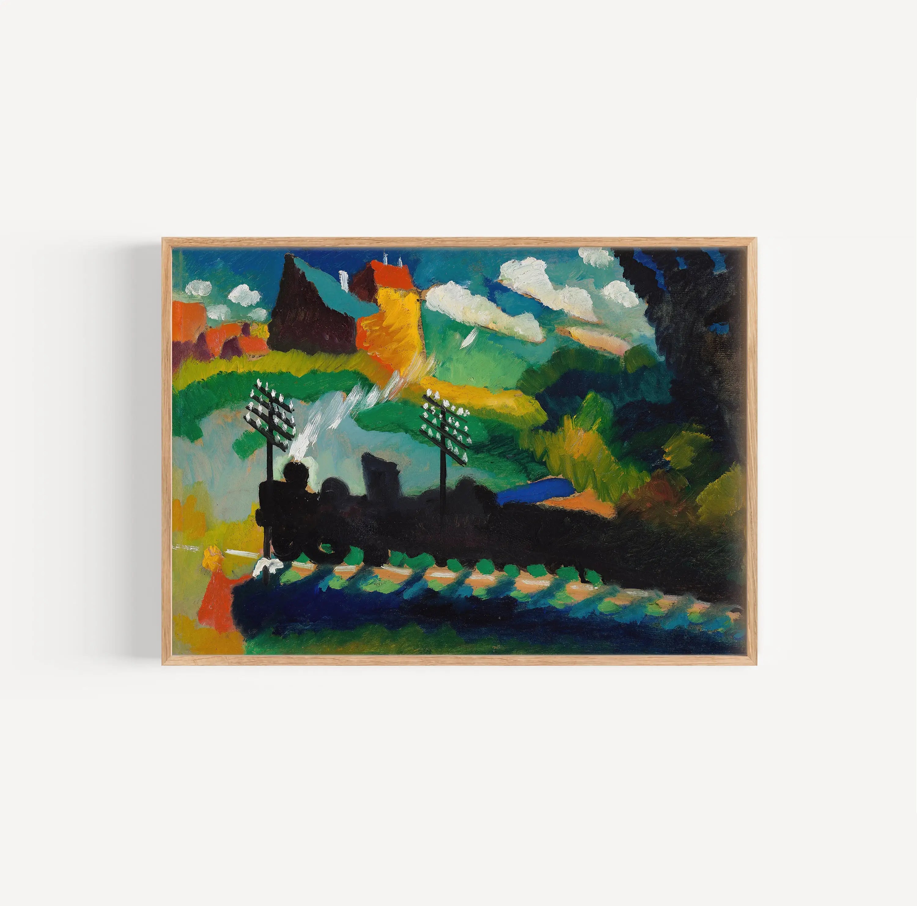 Gefram peerids expressionistisch schilderij uit Kandinsky Railway near Murnau Poster