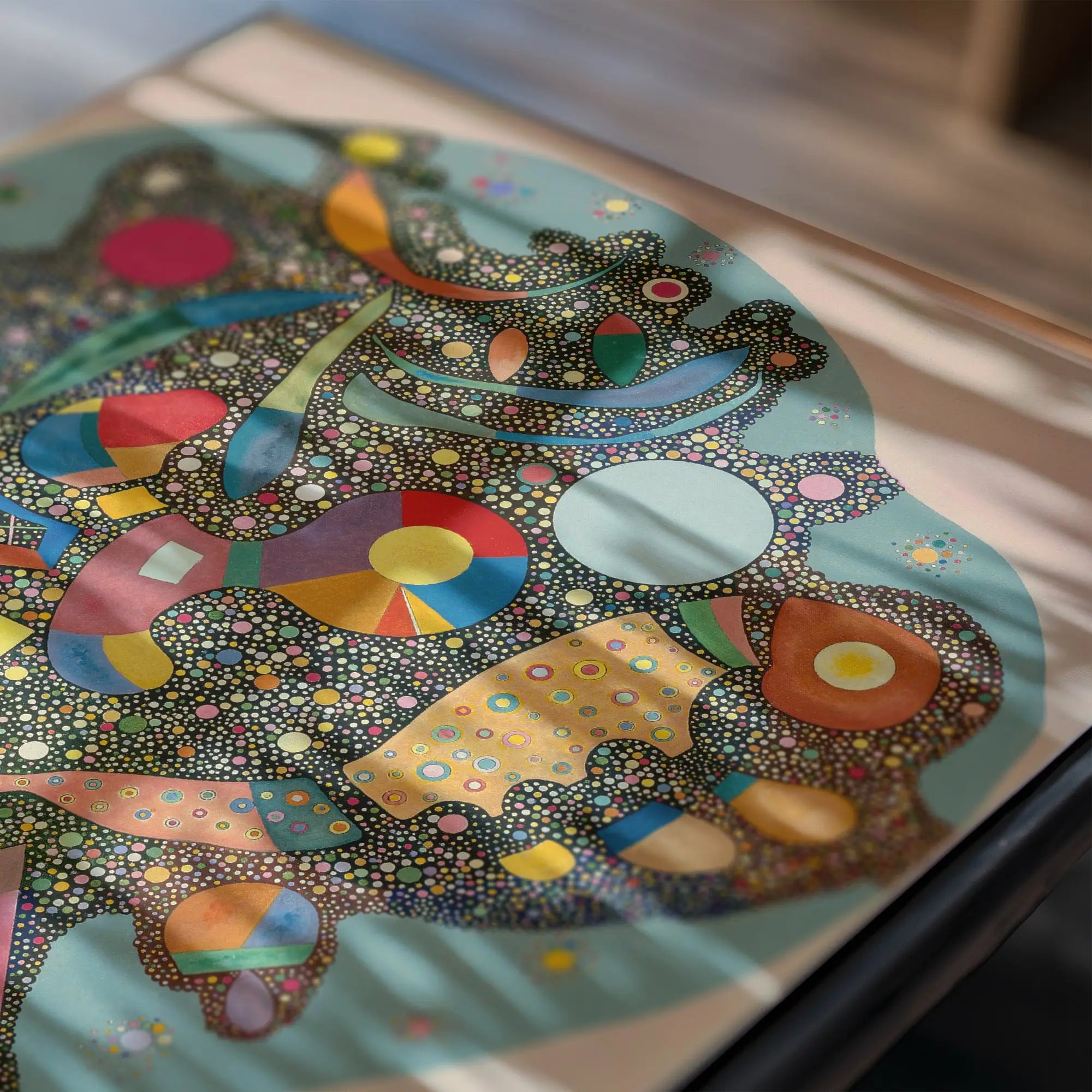 Abstract kleurrijk kunstwerk op de Kandinsky Regulated Heap Poster