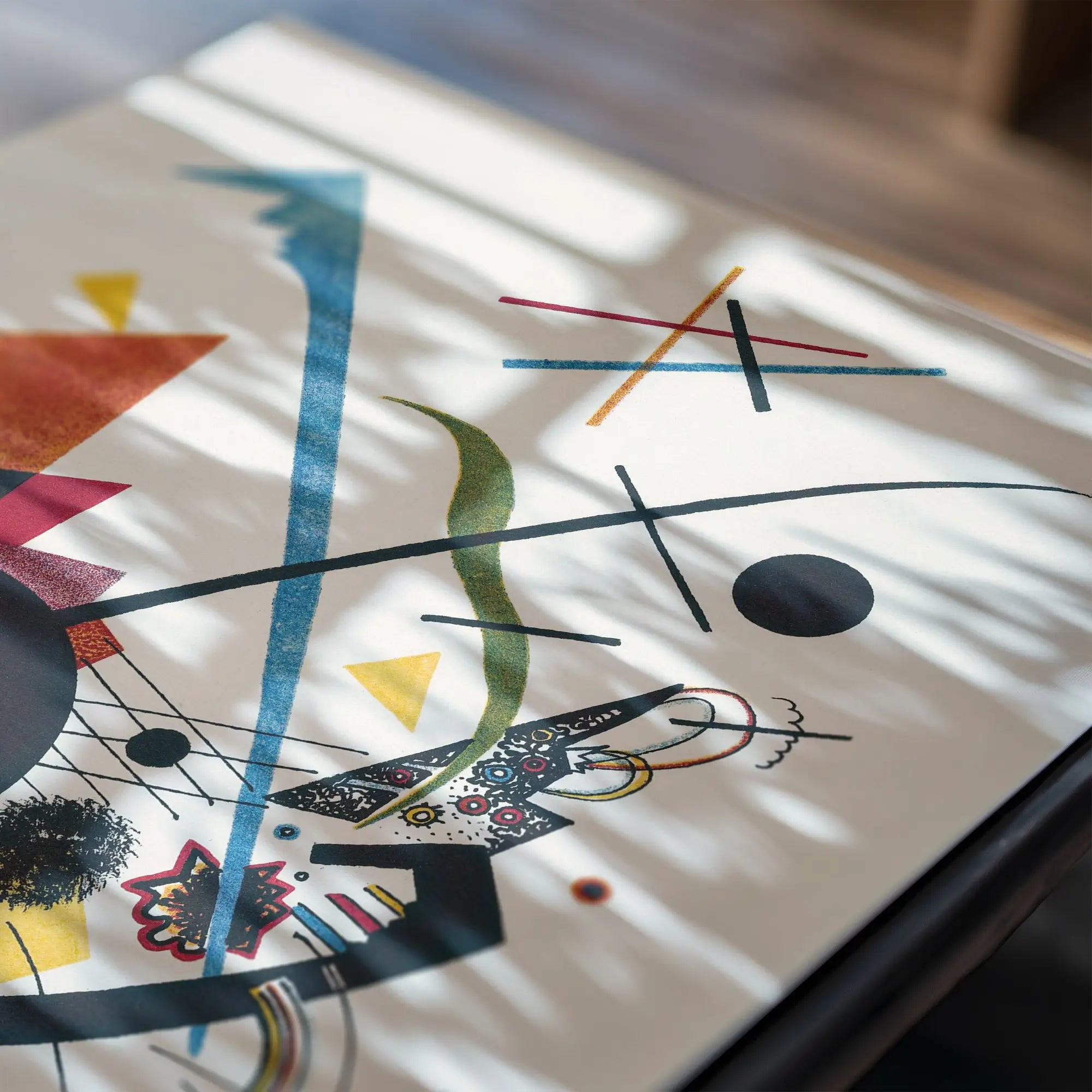 Abstract geometrisch kunstwerk voor Kandinsky Violet 1923 Poster op muur