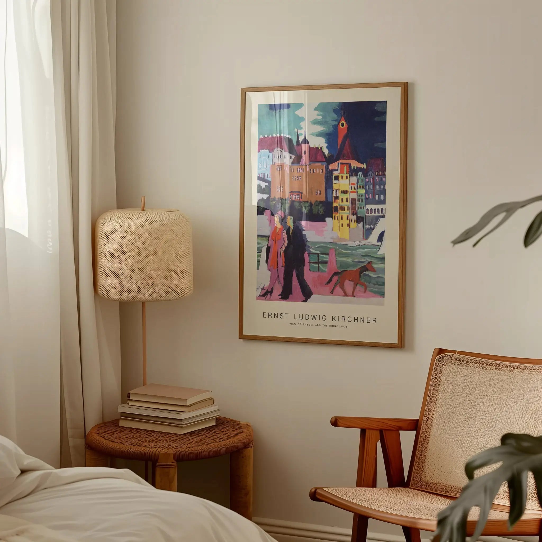 Gespiegelde Ernst Ludwig Kirchner afdruk in de Kirchner View of Babel poster