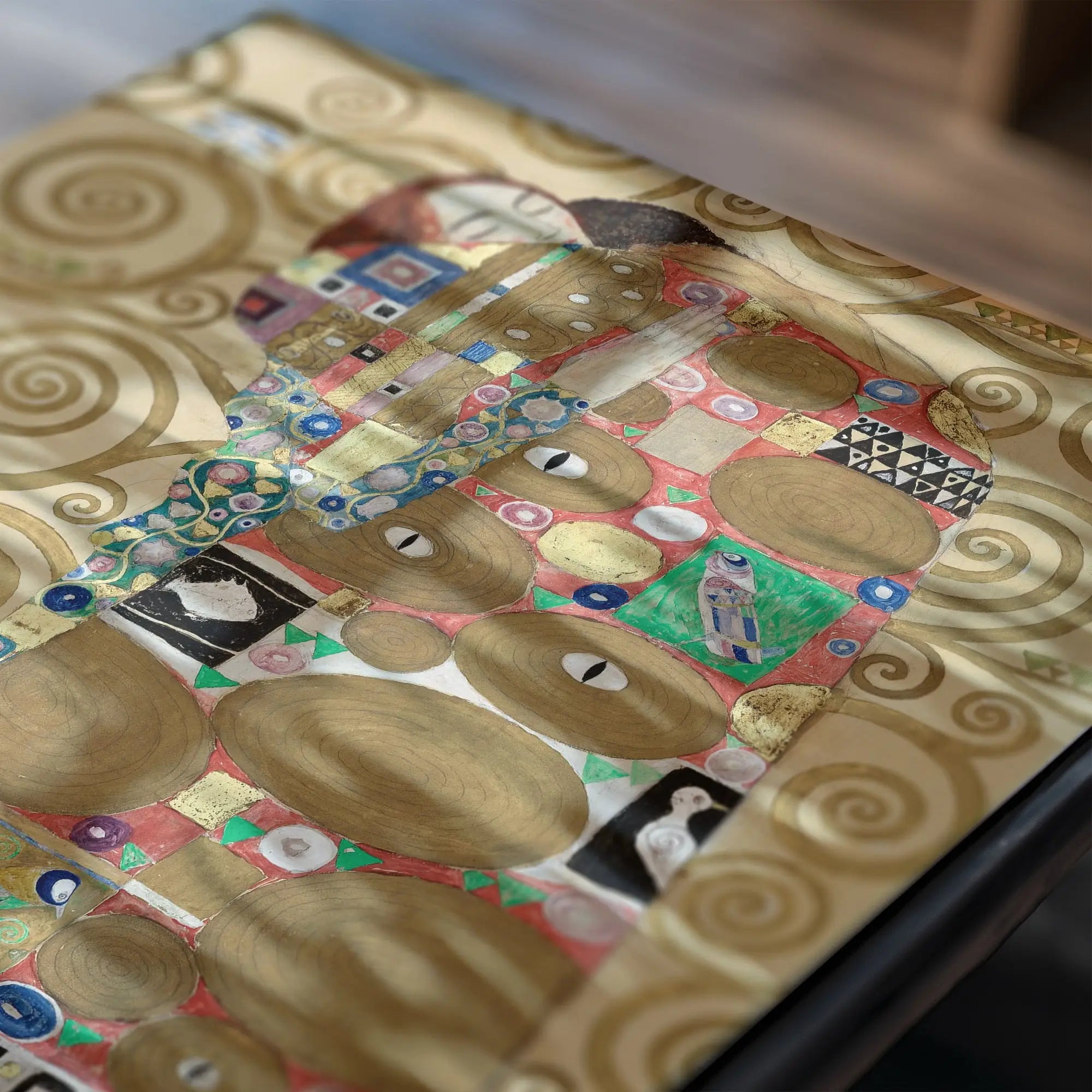 Gustav Klimt geïnspireerde patroonstof voor Klimt Fulfillment Poster