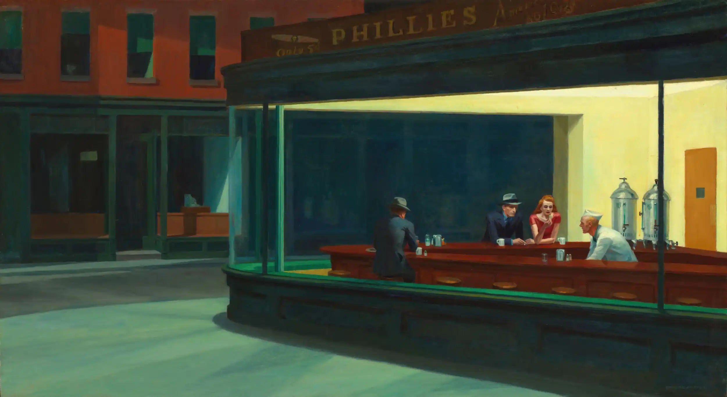 Late-night diner scène.