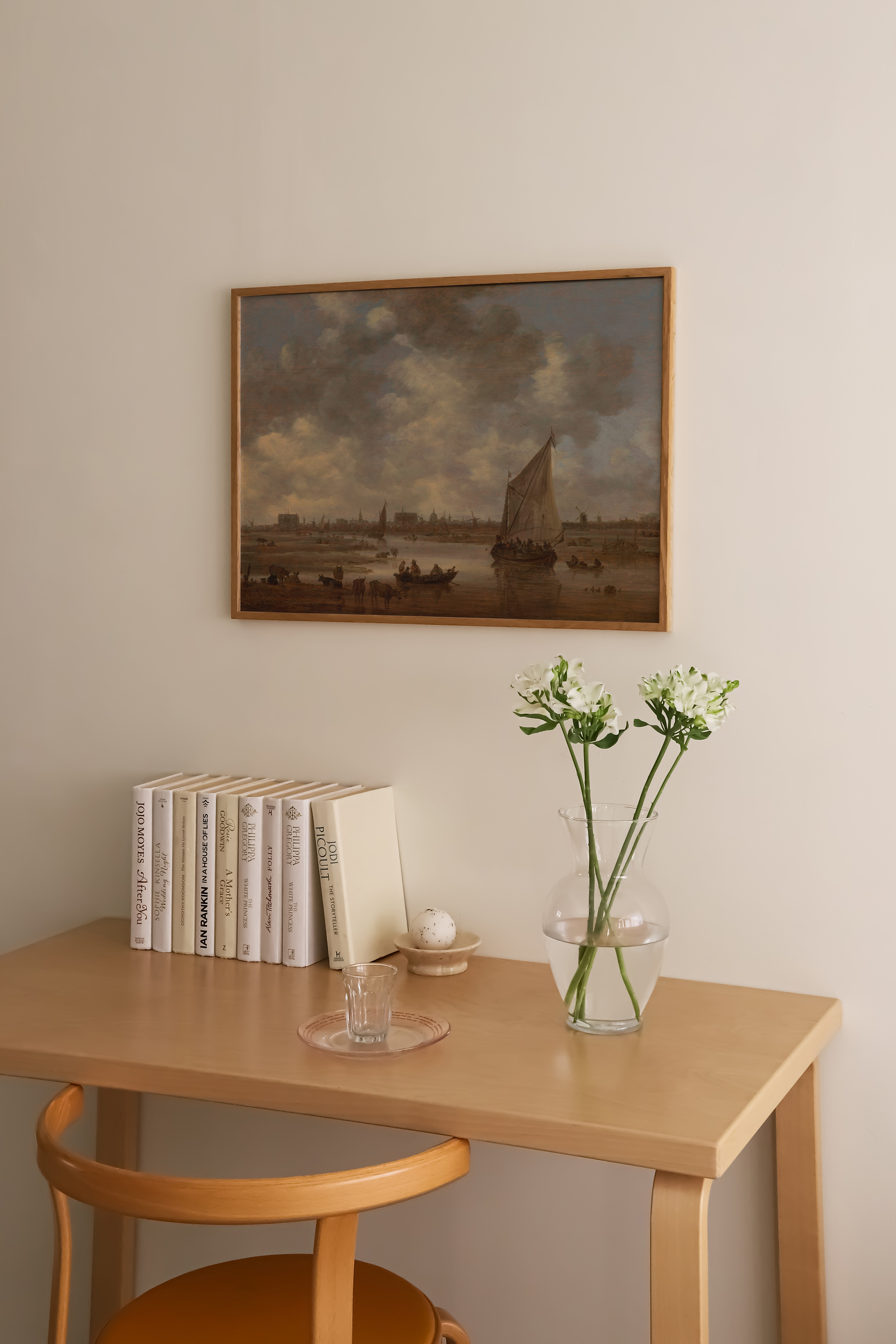Jan van Goyen - Gezicht op Leiden uit het noordoosten poster van schilderij
