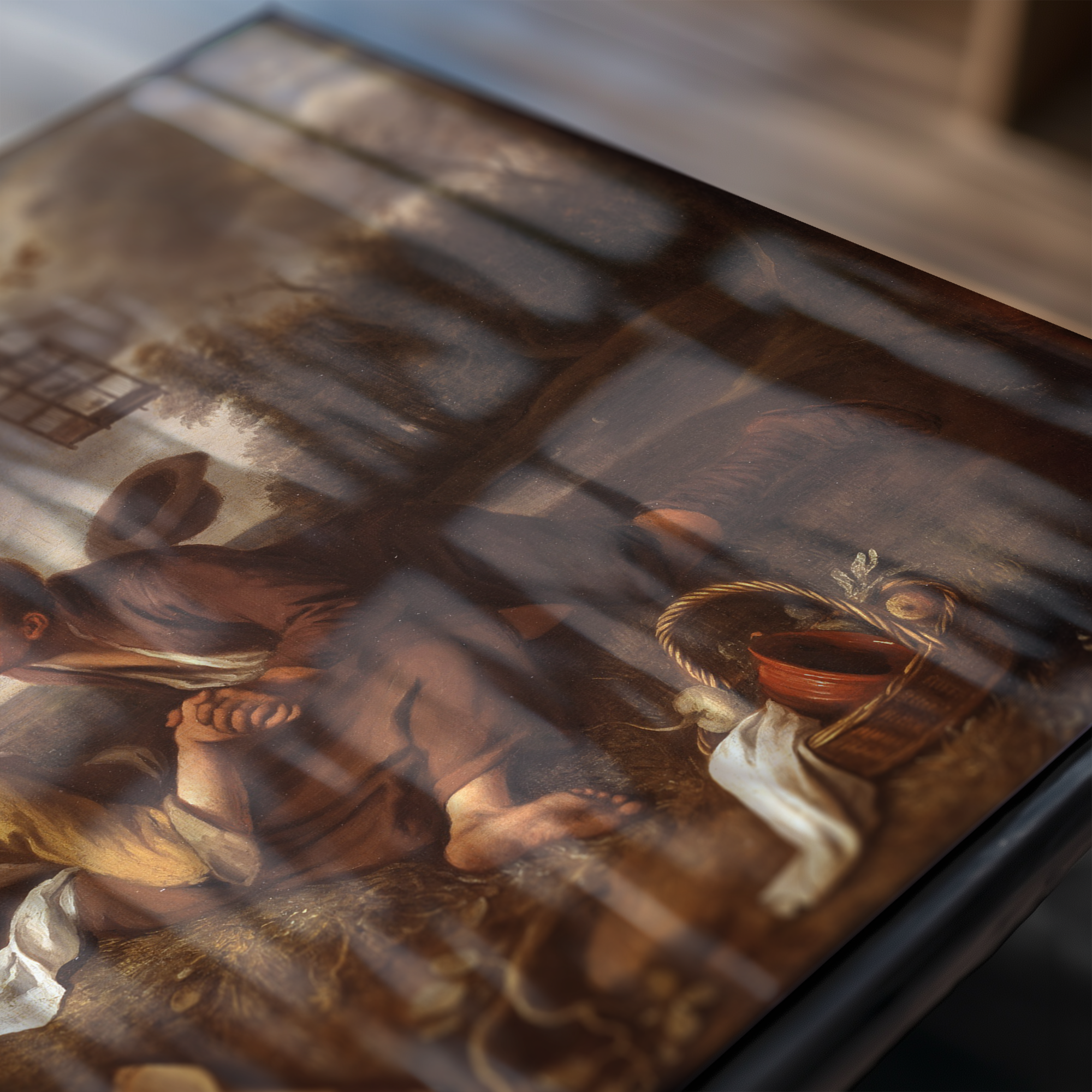 Jan Steen - Stoeiend paar poster van schilderij