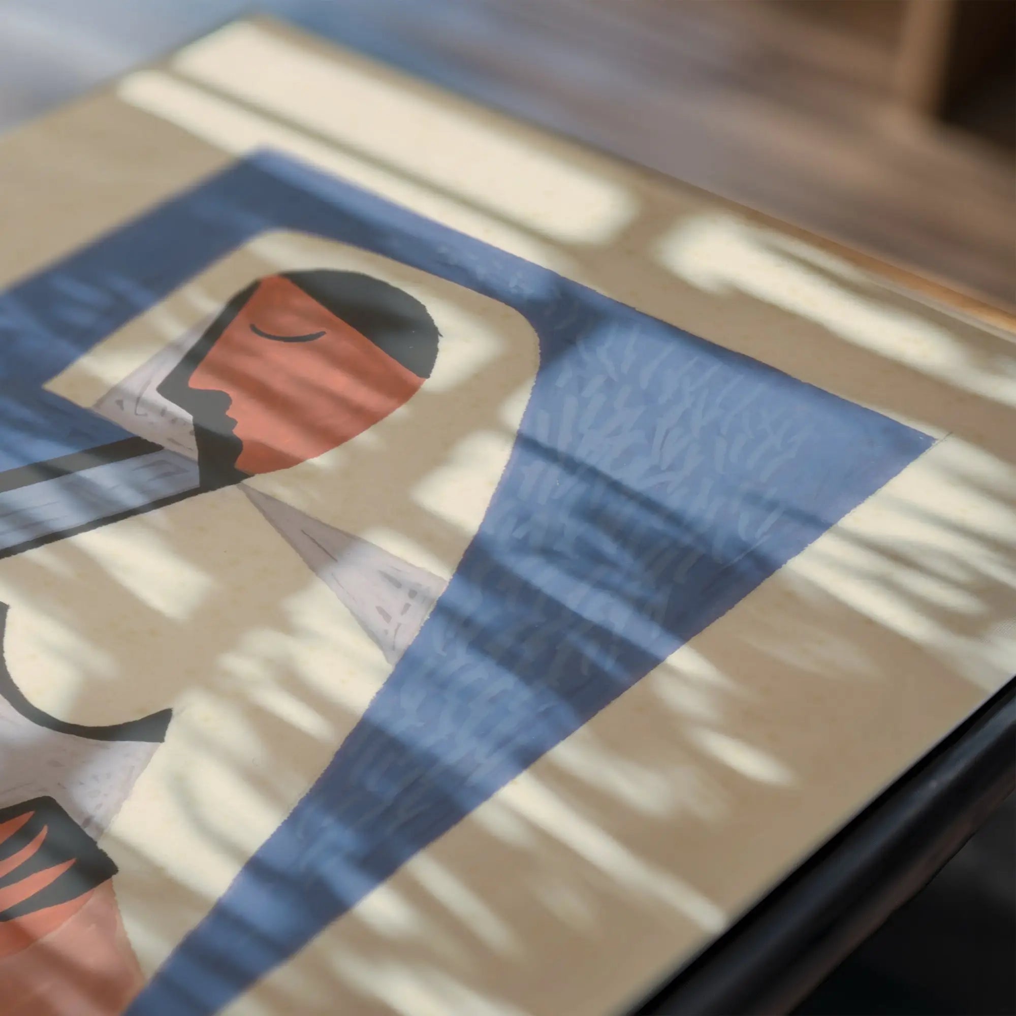 Abstract kunstprint voor Meisje aan Tafel Poster Mikuláš Galanda